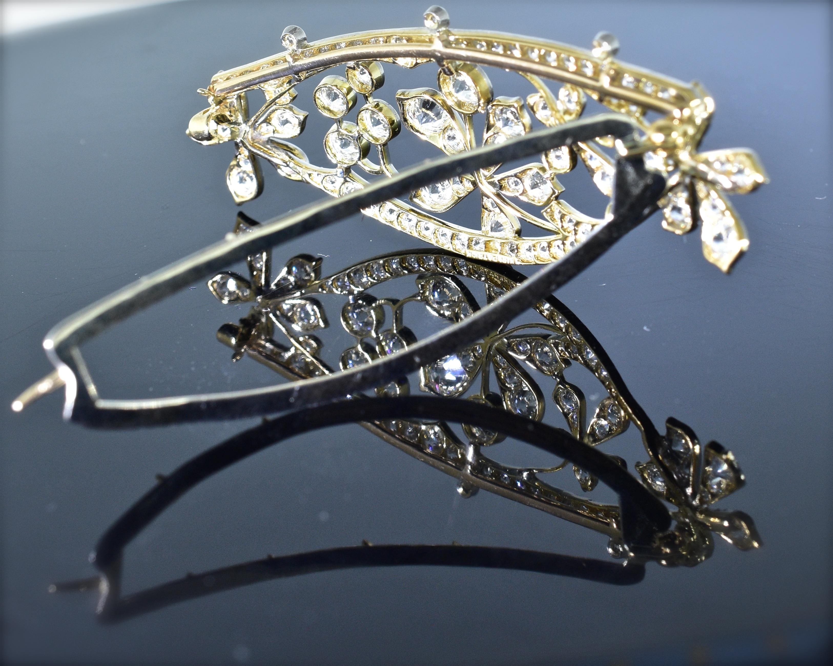 Antique Hair Barrette in Platinum and Diamonds, circa 1895 by Kirkpatrick In Excellent Condition In Aspen, CO