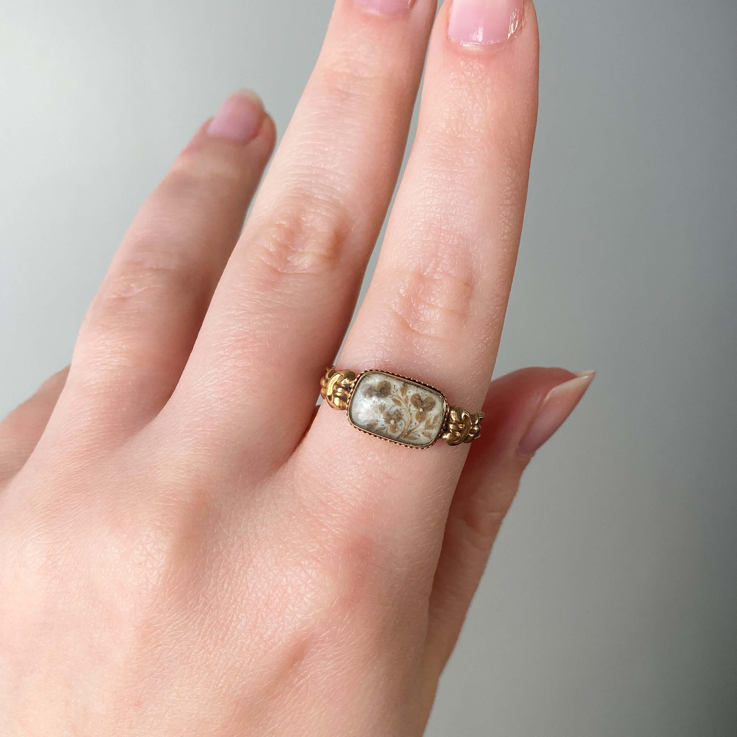 Anello antico a forma di viola del pensiero in oro 18 ct. in vendita 1