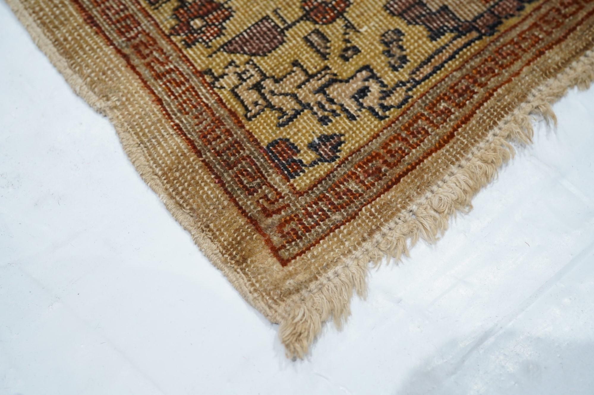 Antique Haji Jalili Rug In Distressed Condition For Sale In New York, NY
