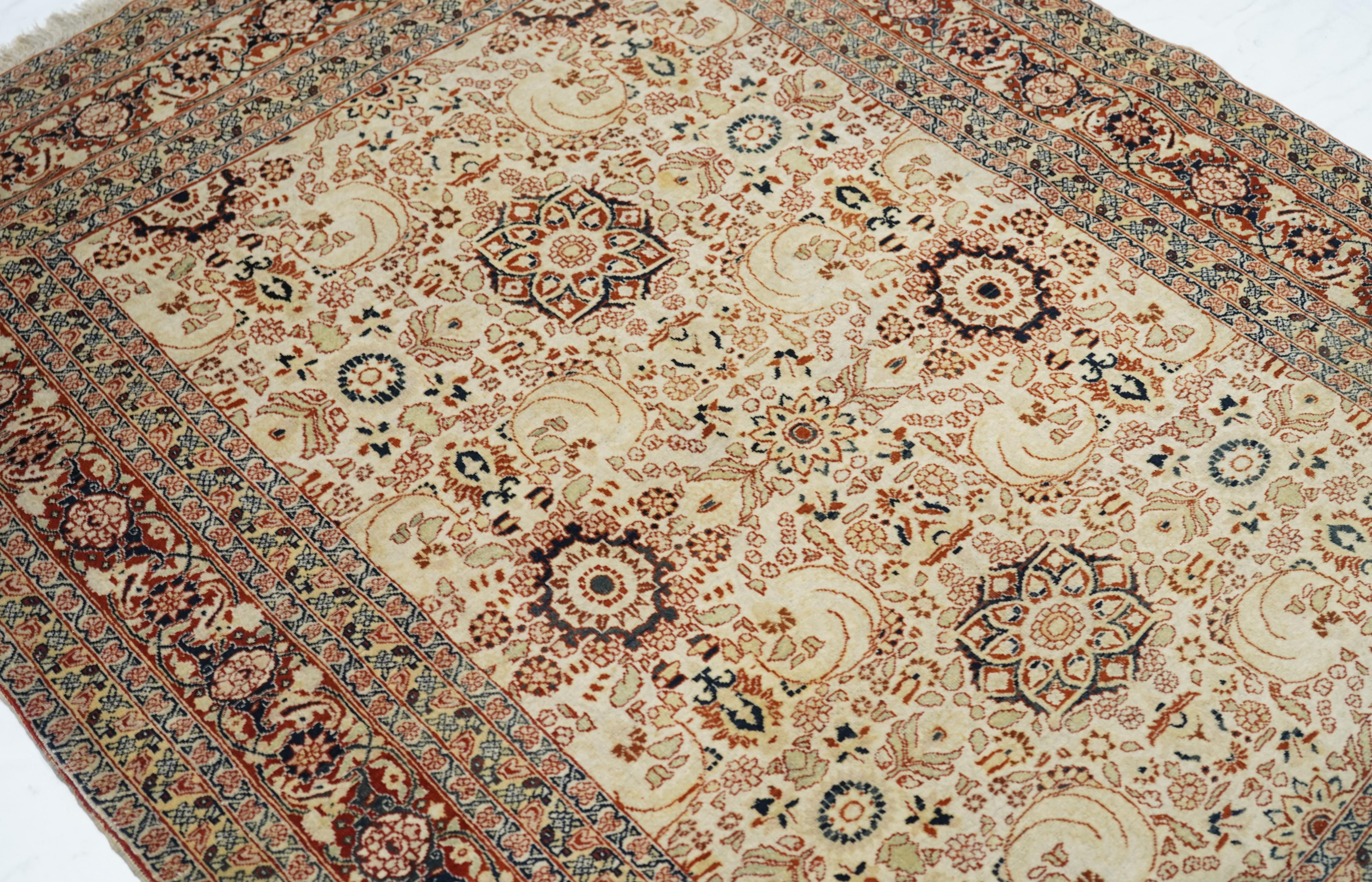 Tapis Haji Jalili ancien 4'3'' x 5'3'' en vente 1