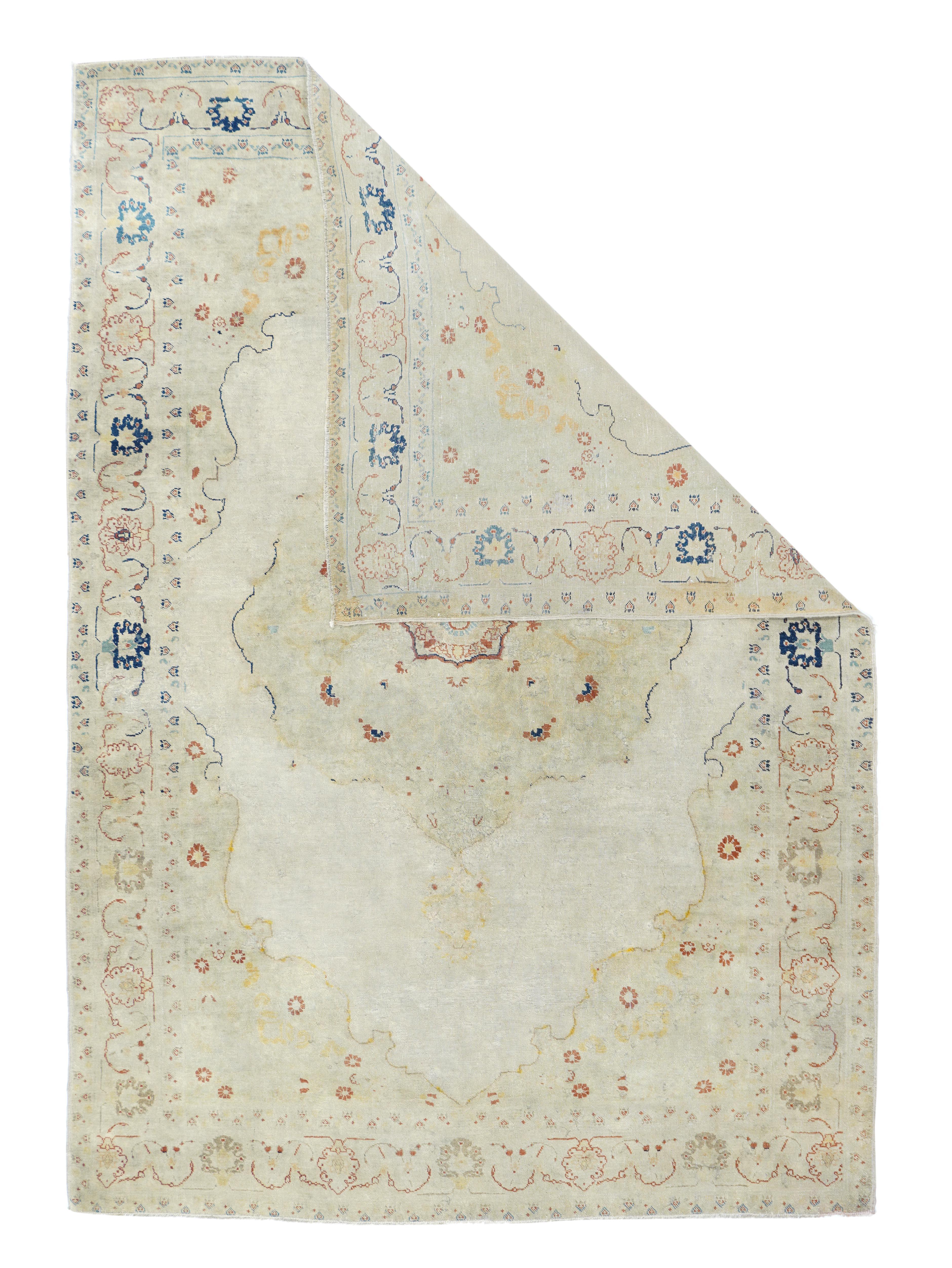 Antique Haji Jalili Tabriz rug, measures : 3'11'' x 5'8''.