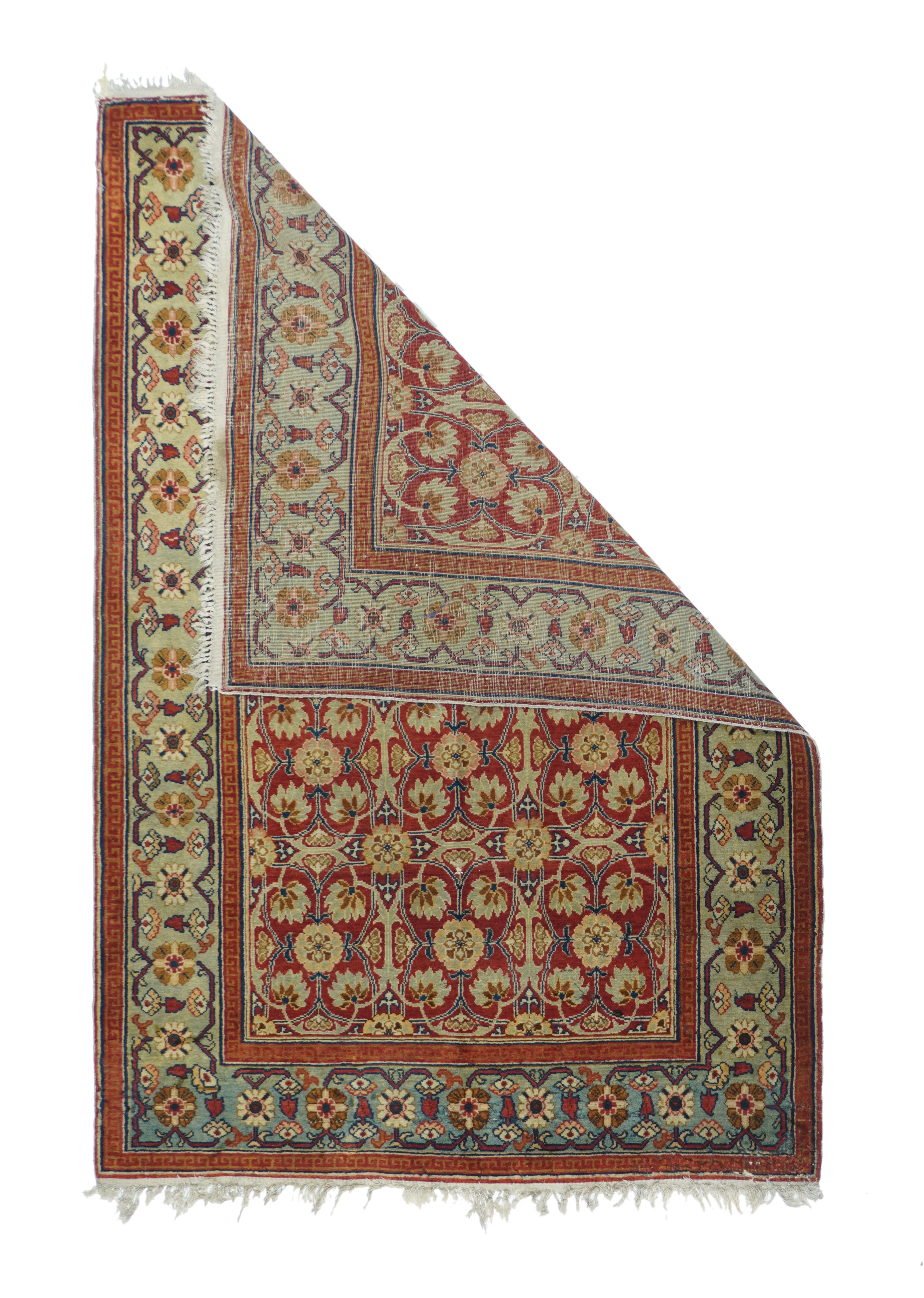 Antique Haji Jalili Tabriz rug 3'7'' x 5'3''.
