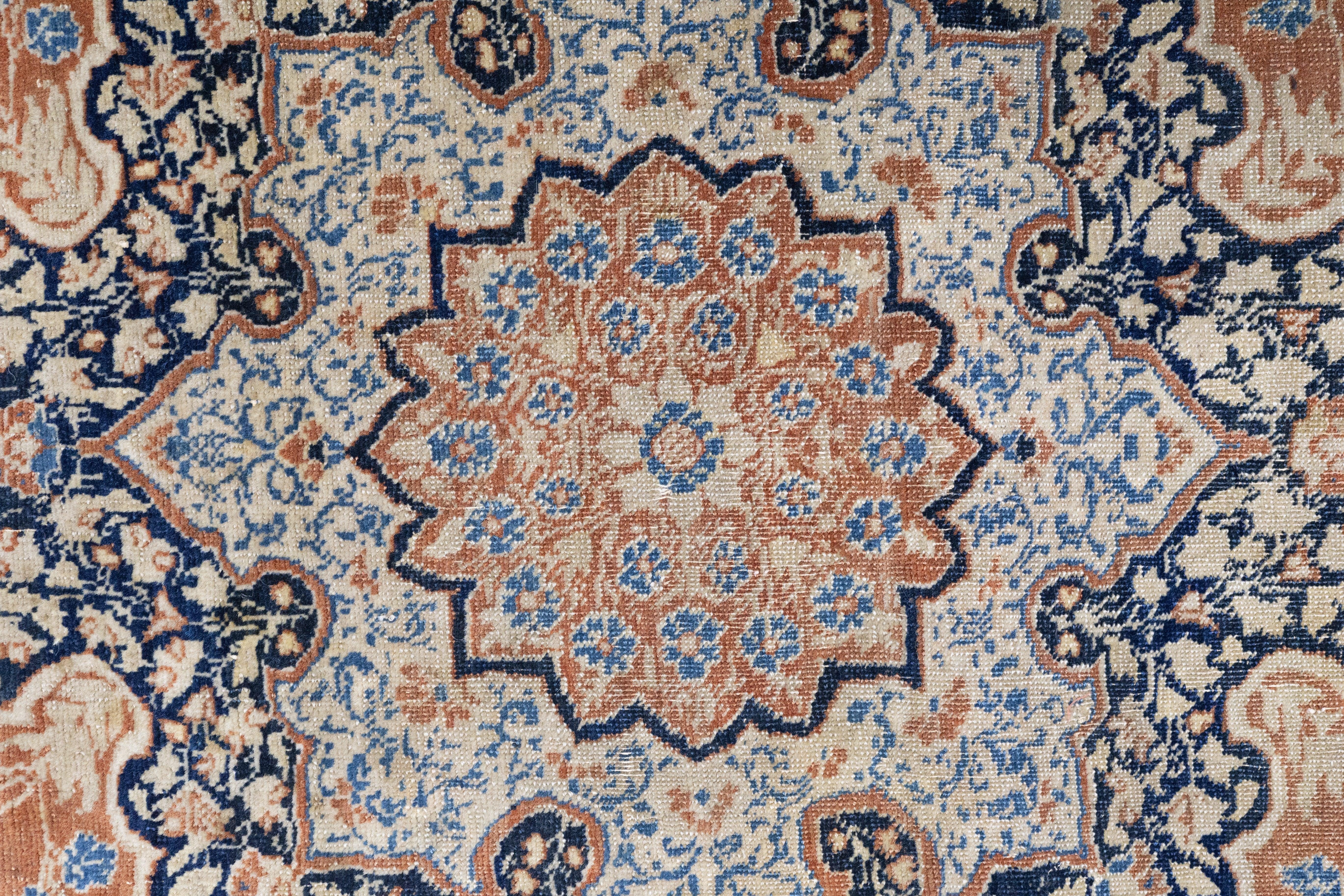 Antiker Haji Jalili Täbris-Teppich 3'9'' x 5'8'' im Angebot 3