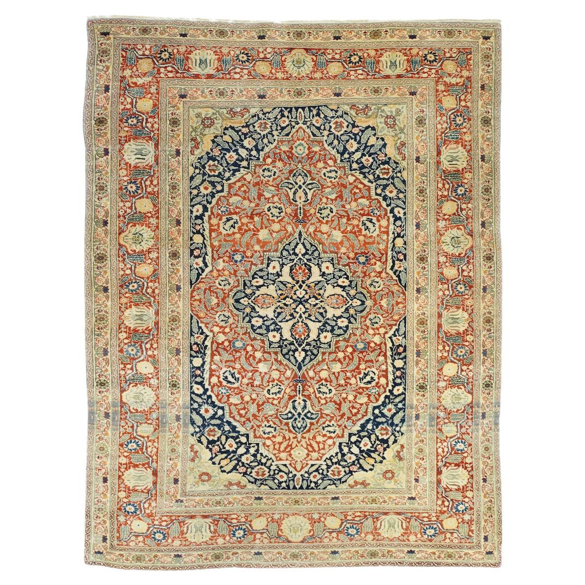 Antique Haji Jalili Tabriz Rug 4'3'' x 6'2''
