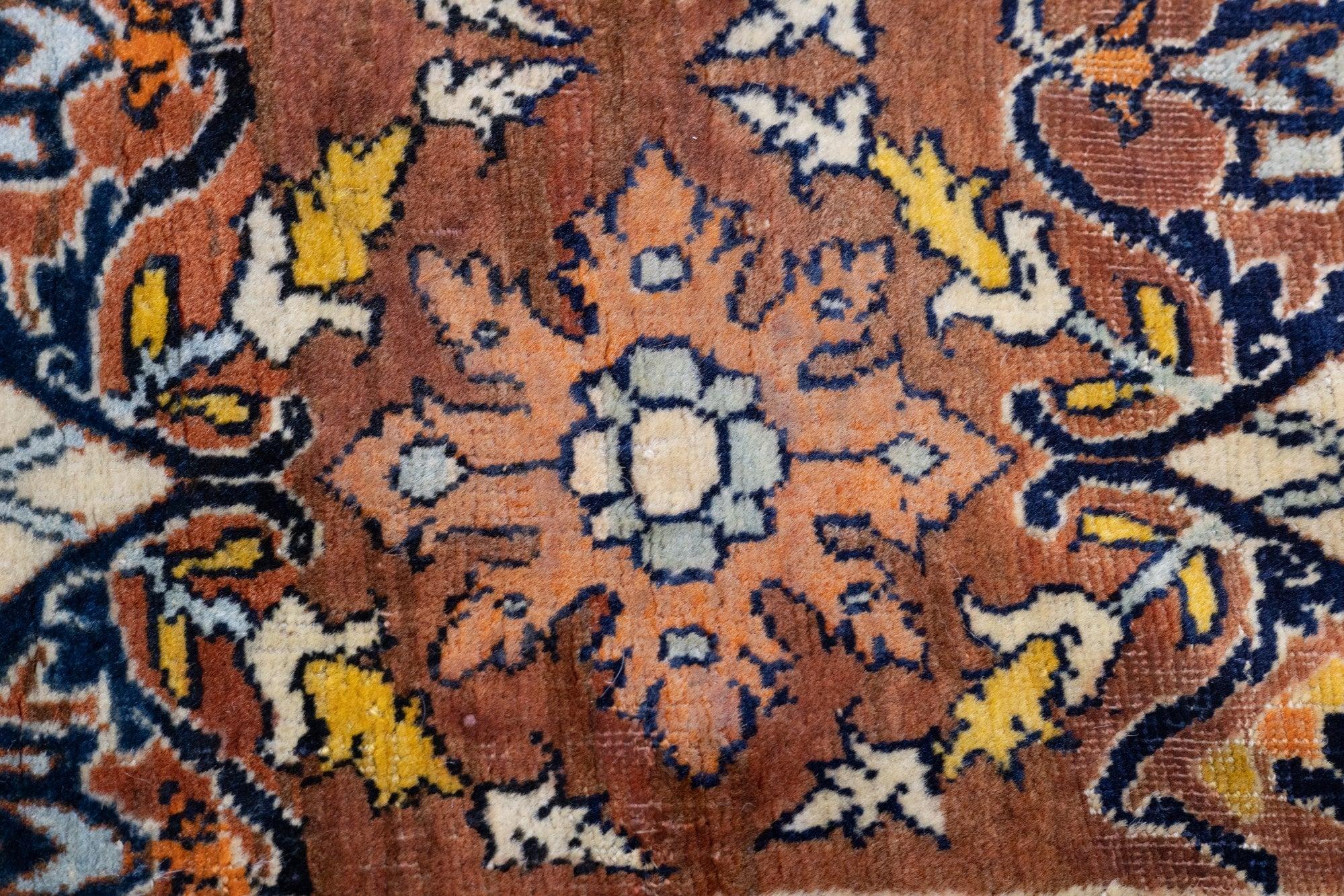 Antiker Haji Jalili Täbris-Teppich 4'6'' x 5'6'' im Angebot 1
