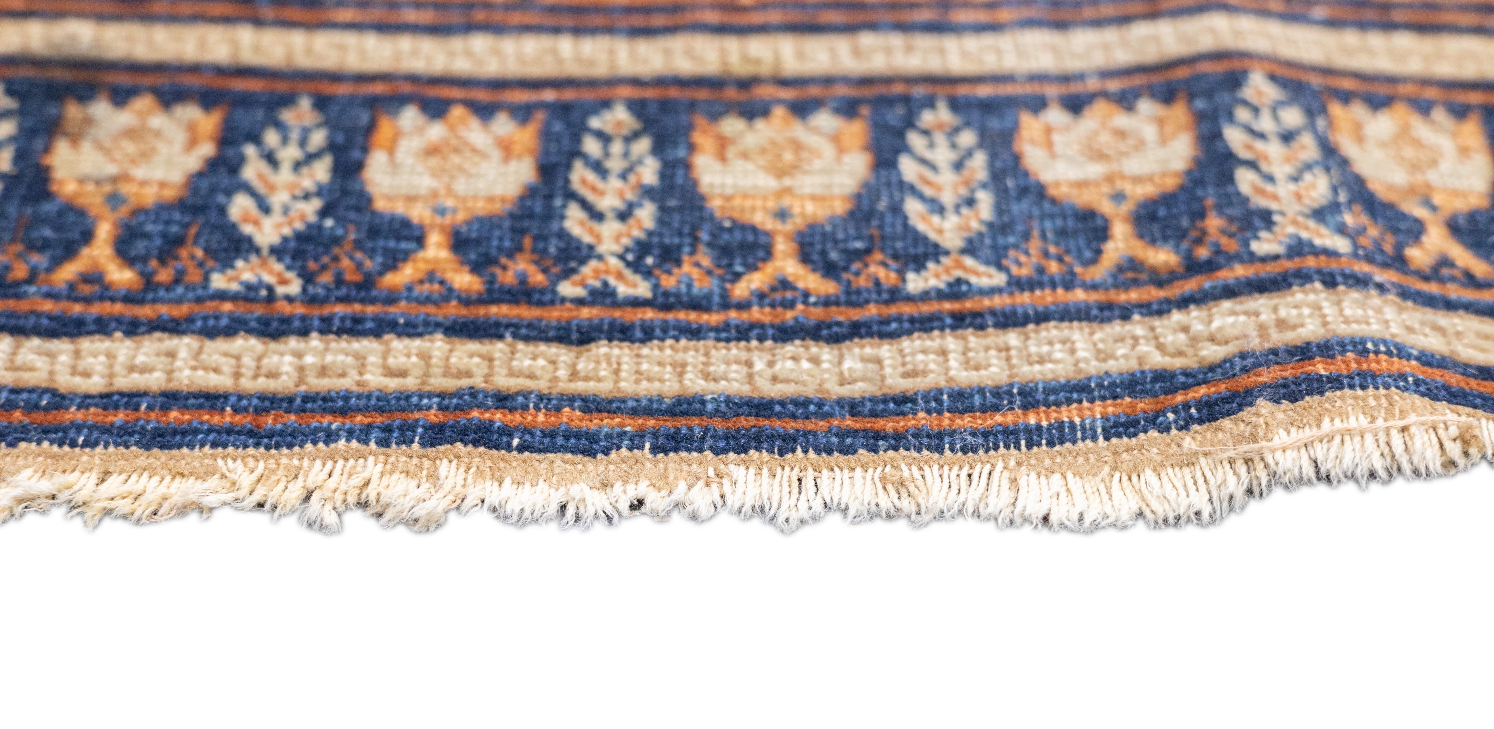 Annodato a mano Tappeto antico Haji Jalili Tabriz 4'7'' x 6'1'' in vendita