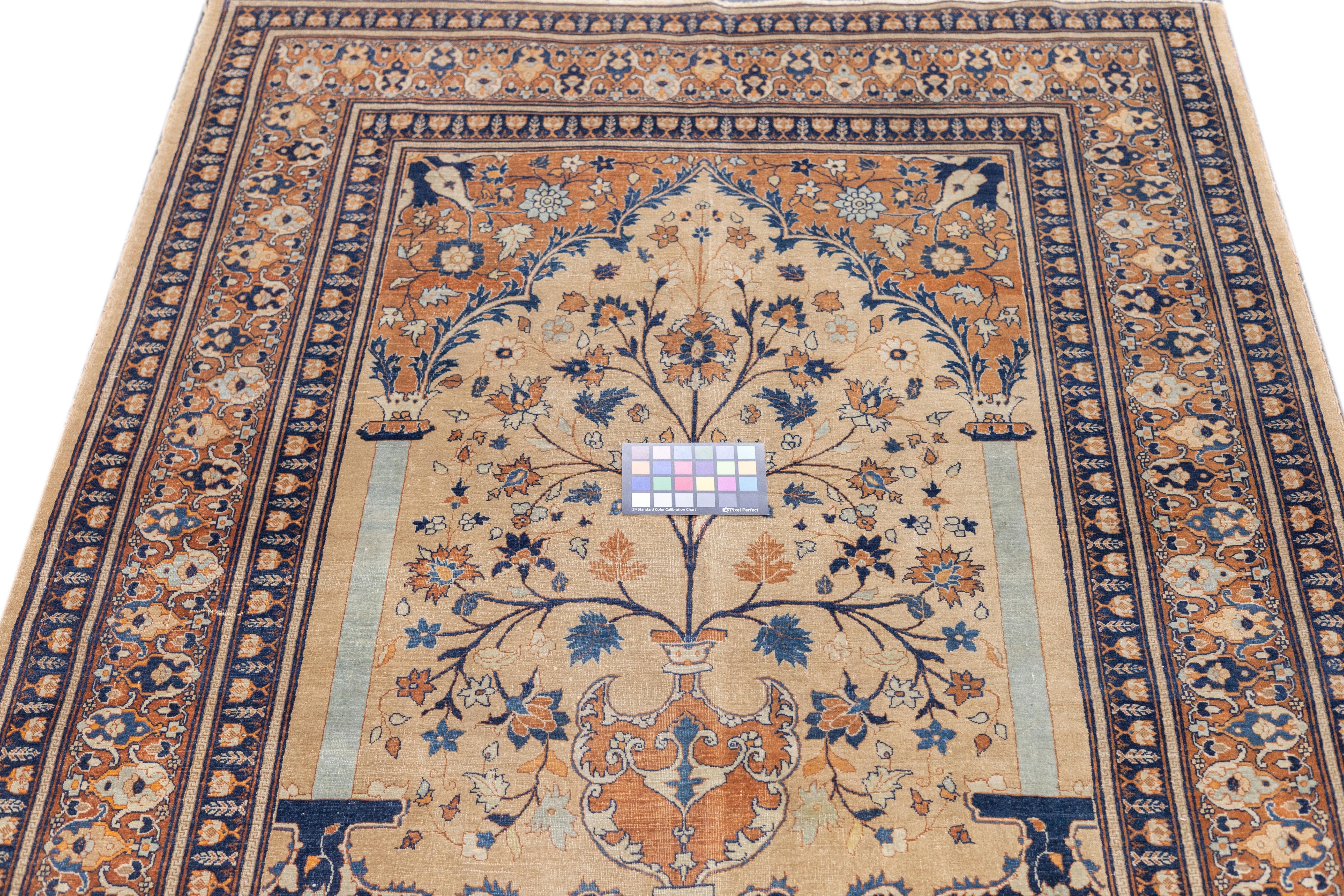 Tappeto antico Haji Jalili Tabriz 4'7'' x 6'1'' in vendita 1