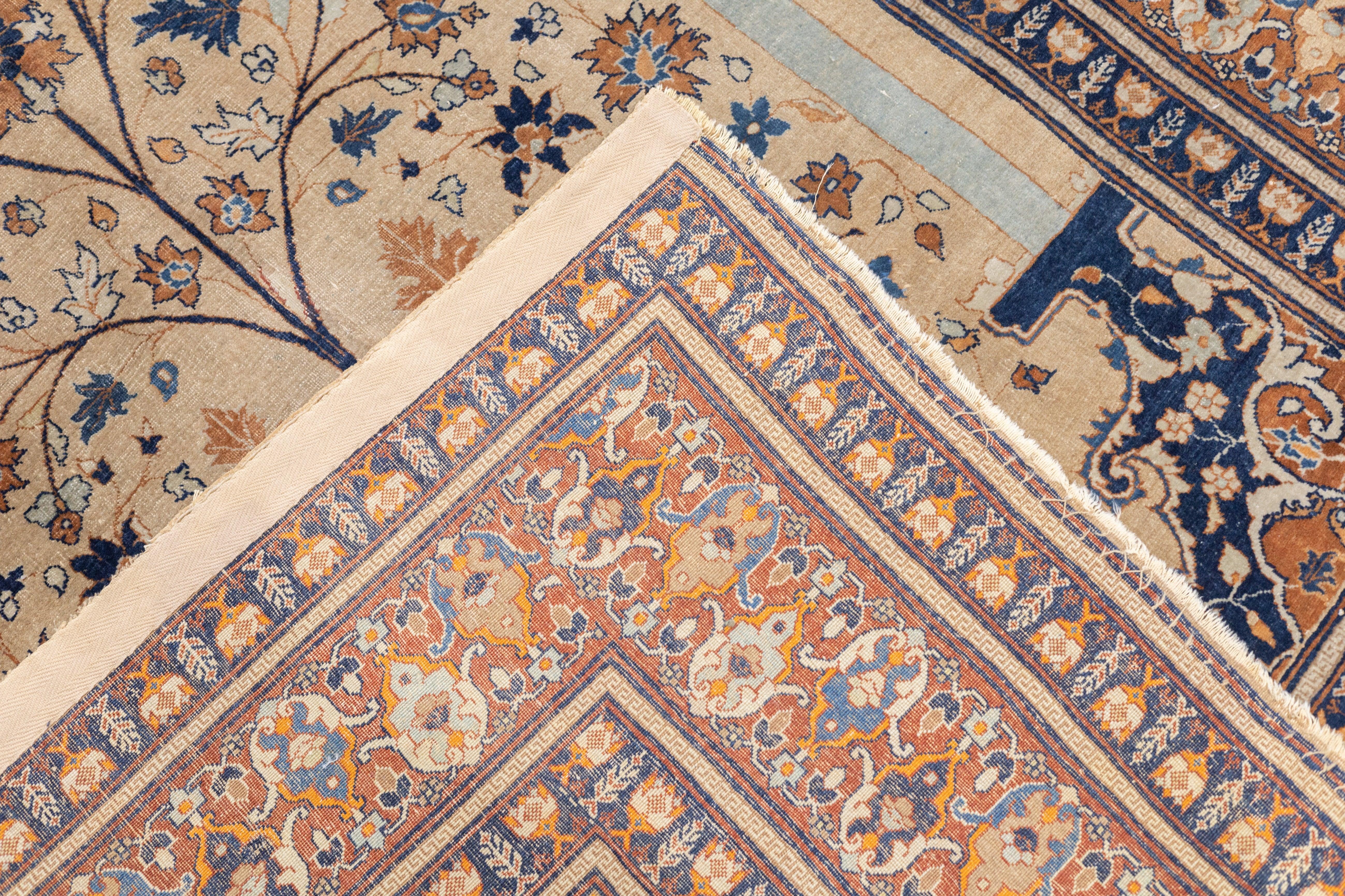 Tappeto antico Haji Jalili Tabriz 4'7'' x 6'1'' in vendita 2