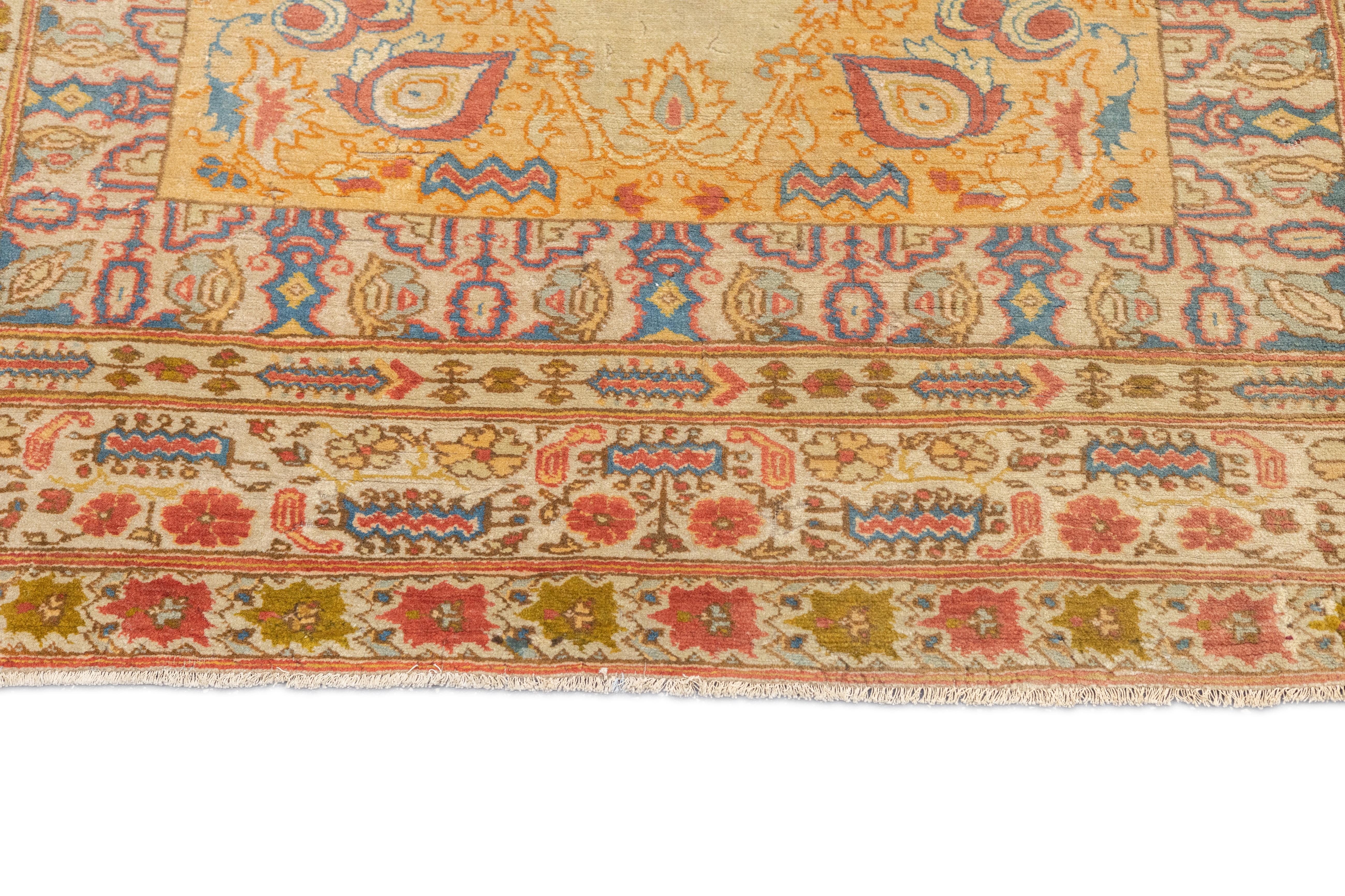 XIX secolo Tappeto antico Haji Jalili Tabriz 4'7'' x 6'5'' in vendita