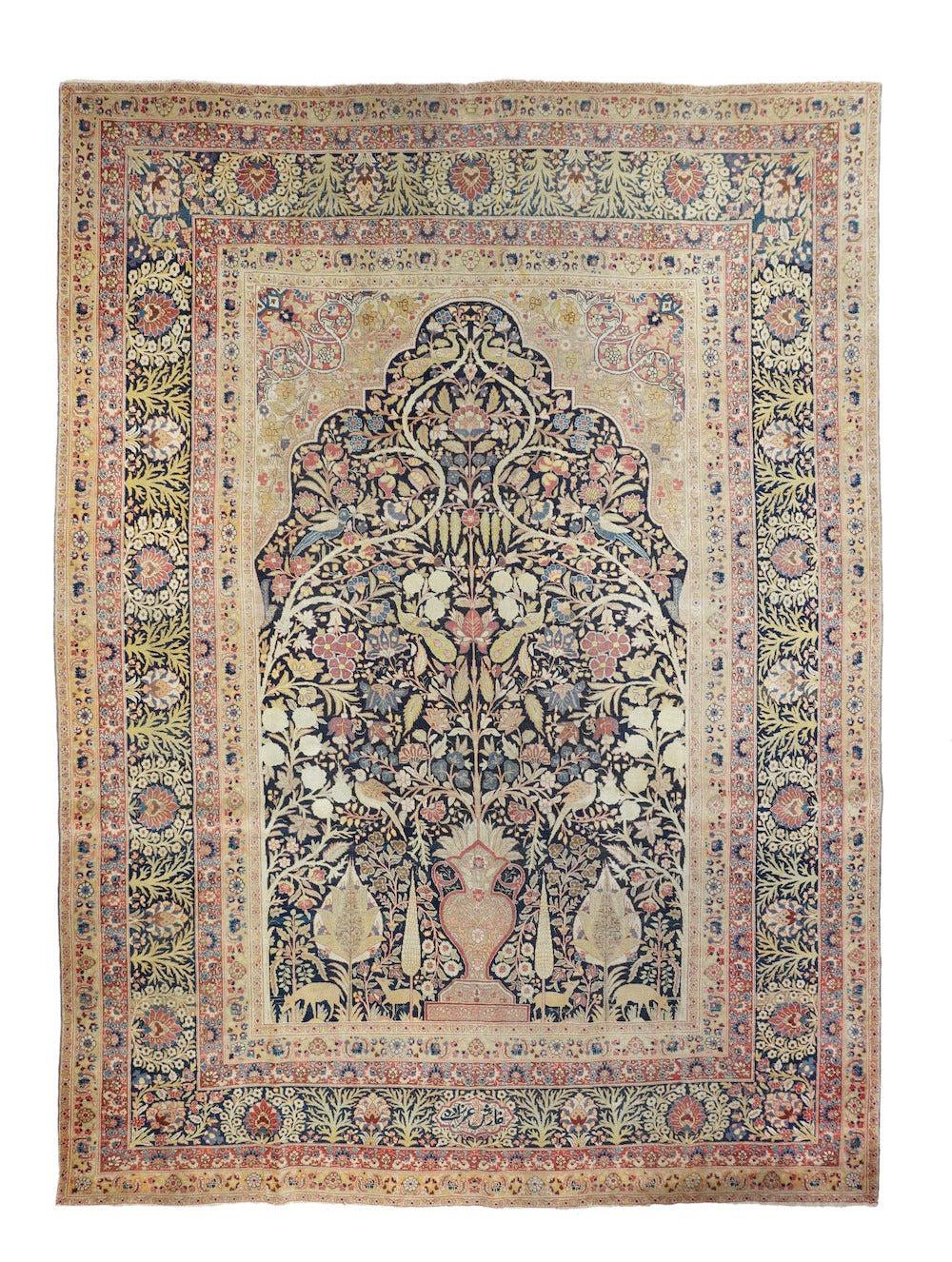Persiano Tappeto antico Haji Jalili Tabriz 8'0'' x 11'0'' in vendita