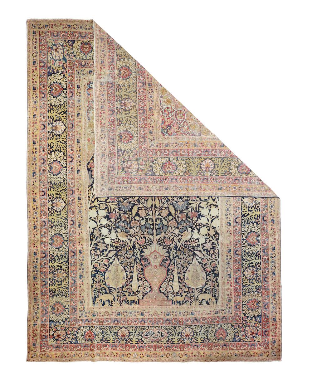 Tappeto antico Haji Jalili Tabriz 8'0'' x 11'0'' In condizioni buone in vendita a New York, NY