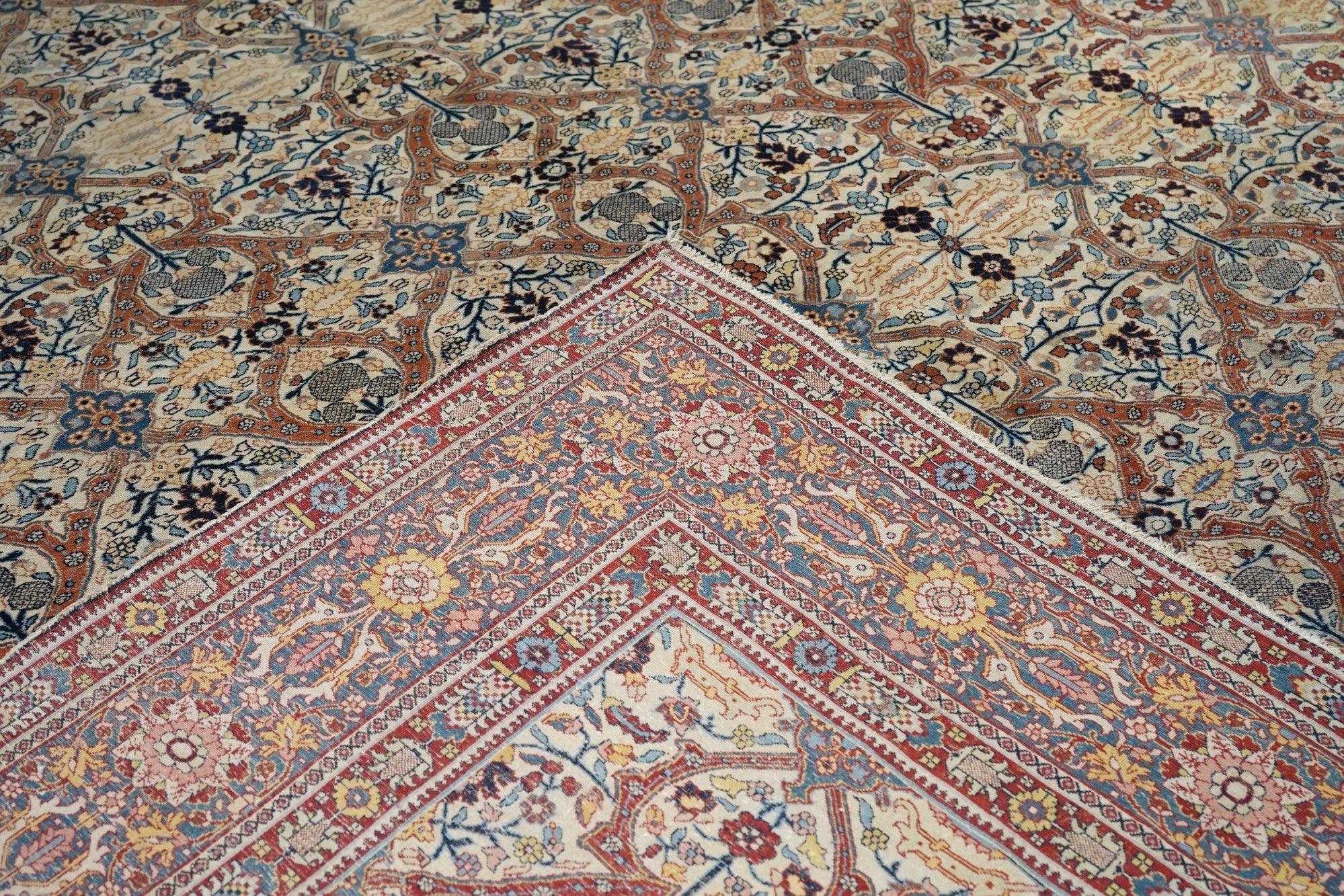 Tappeto antico Haji Jalili Tabriz 9'1'' x 12'10'' in vendita 2