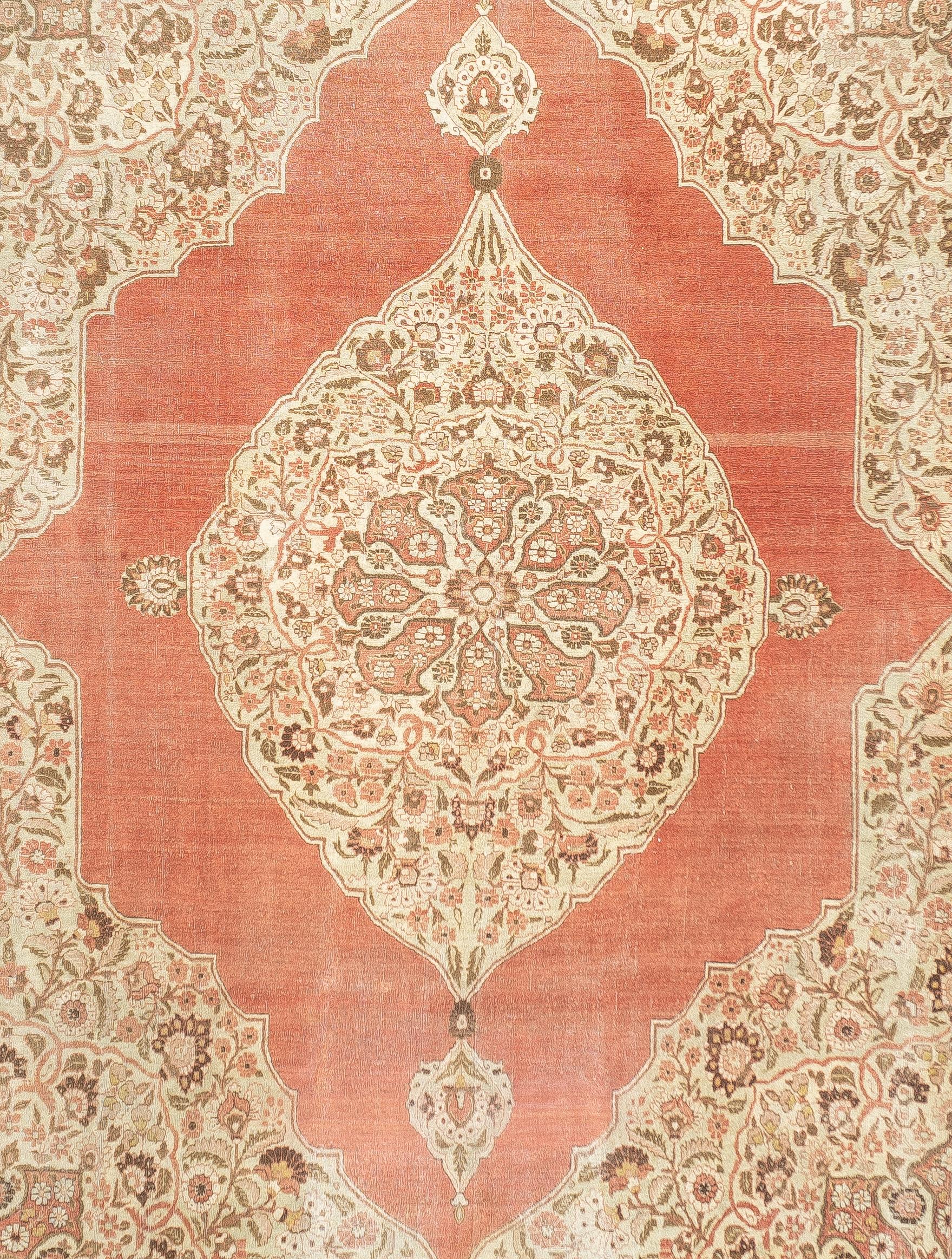 Persiano Tappeto antico Haji Jalili Tabriz 9'4'' x 12'5'' in vendita