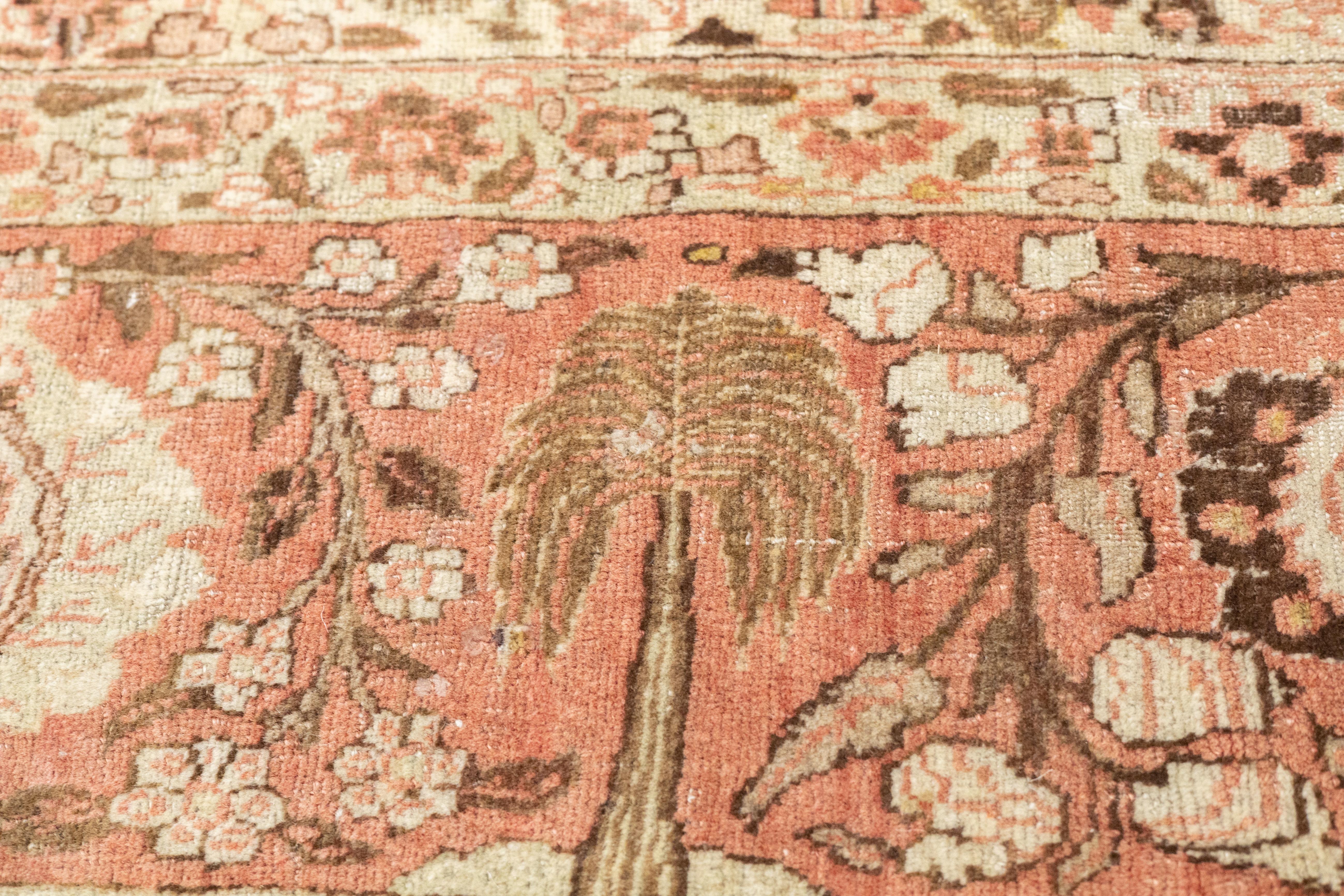 XIX secolo Tappeto antico Haji Jalili Tabriz 9'4'' x 12'5'' in vendita