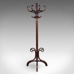 Antique Half Hall Stand, Austrian, Bentwood, Coat Tree, Rack, Thonet, Victorian