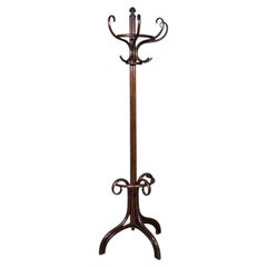 Antique Half Hall Stand, Austrian, Bentwood, Coat Tree, Rack, Thonet, Victorian