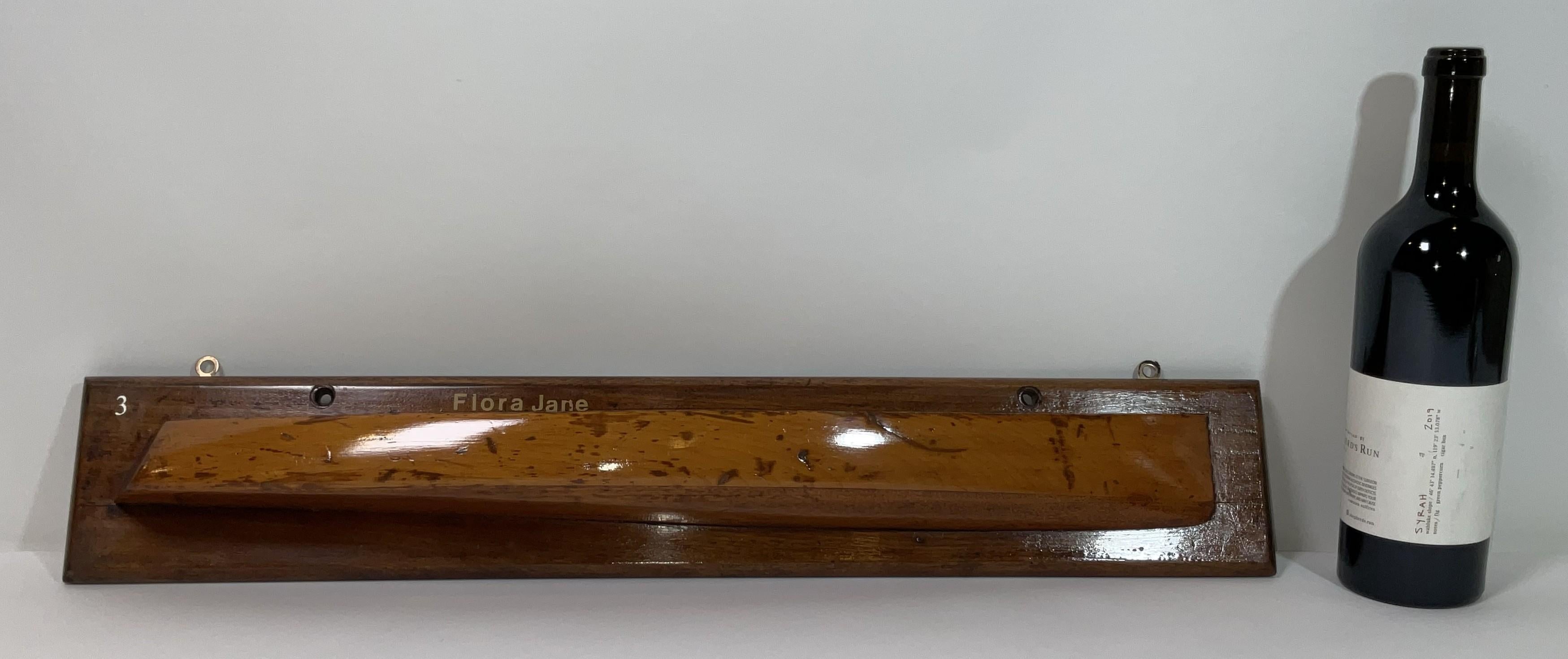 Antique Half Hull Model of the Motor Launch Flora Jane Bon état - En vente à Norwell, MA