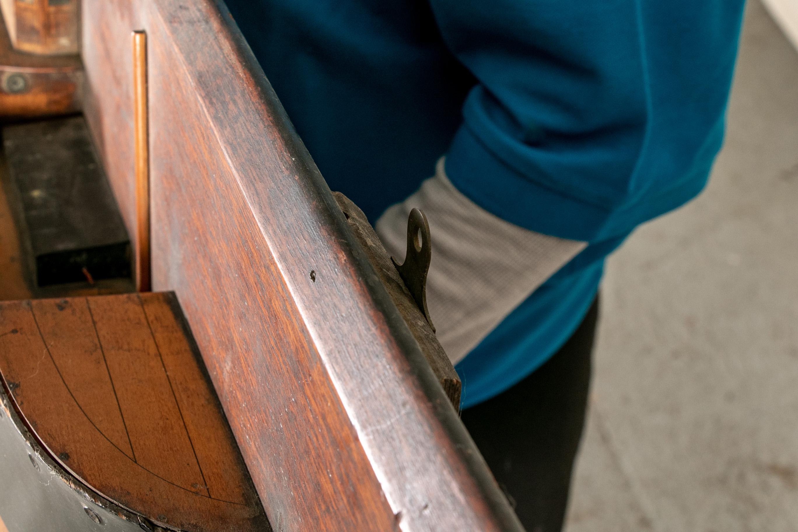 Walnut Antique Half Hull Model Ship