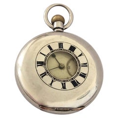Antique Half Hunter Silver Pocket Watch