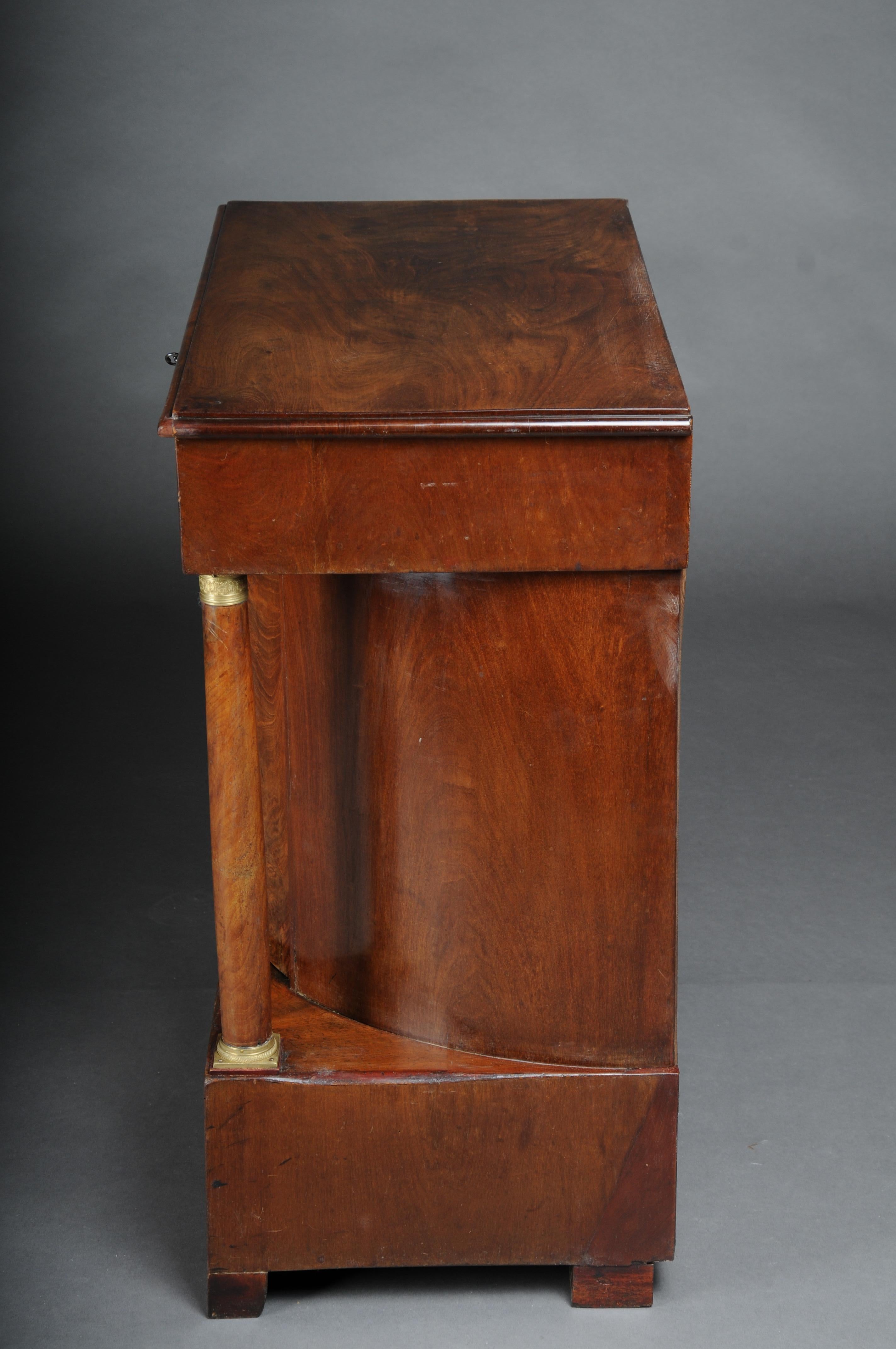 Wood Antique half-round Empire chest of drawers, mahogany, around 1810 For Sale