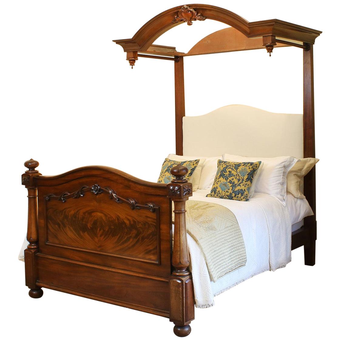 Antique Half Tester Bed in Mahogany, WHT2