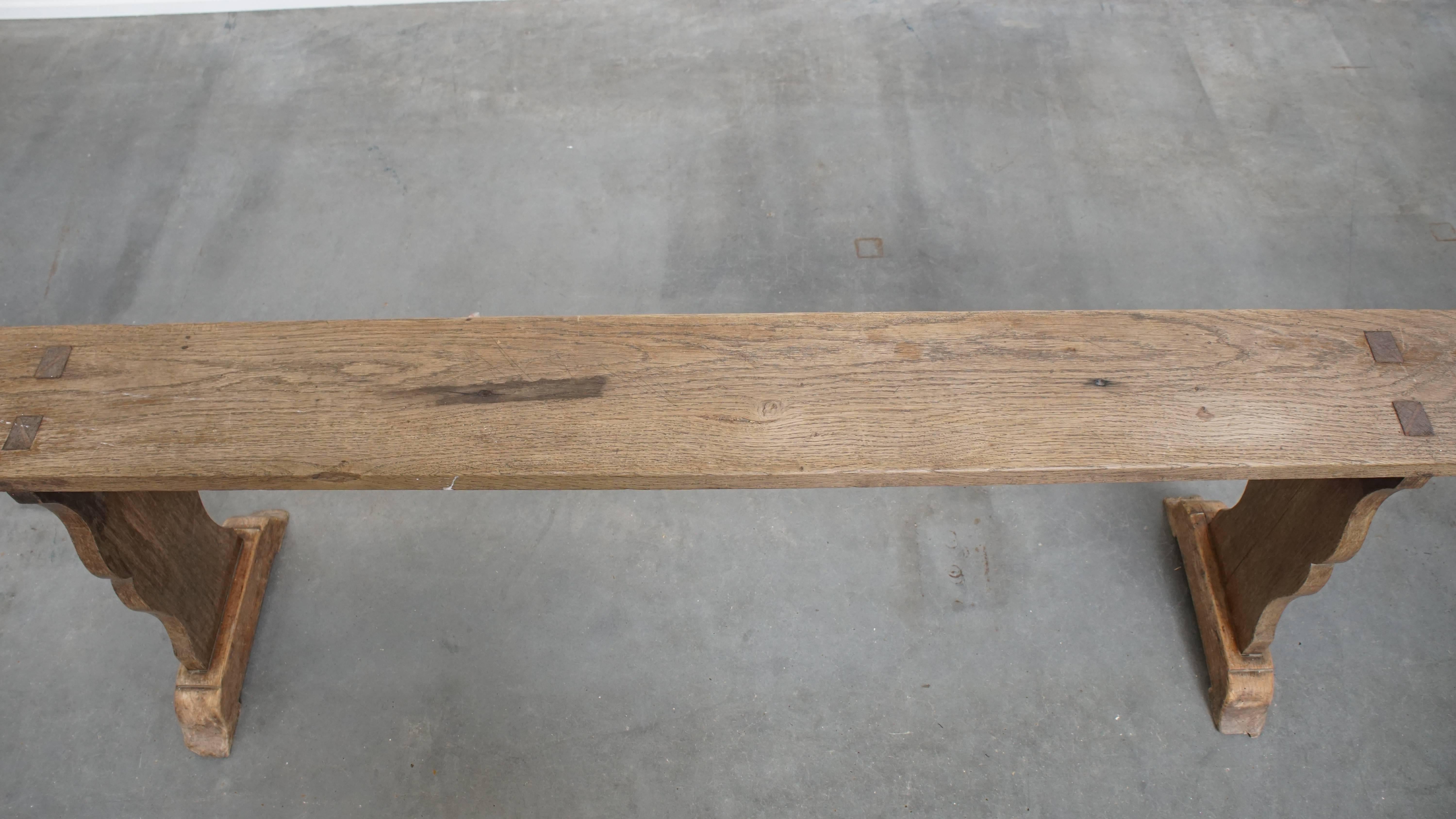 19th Century Antique Hall Bench / Dining Bench For Sale