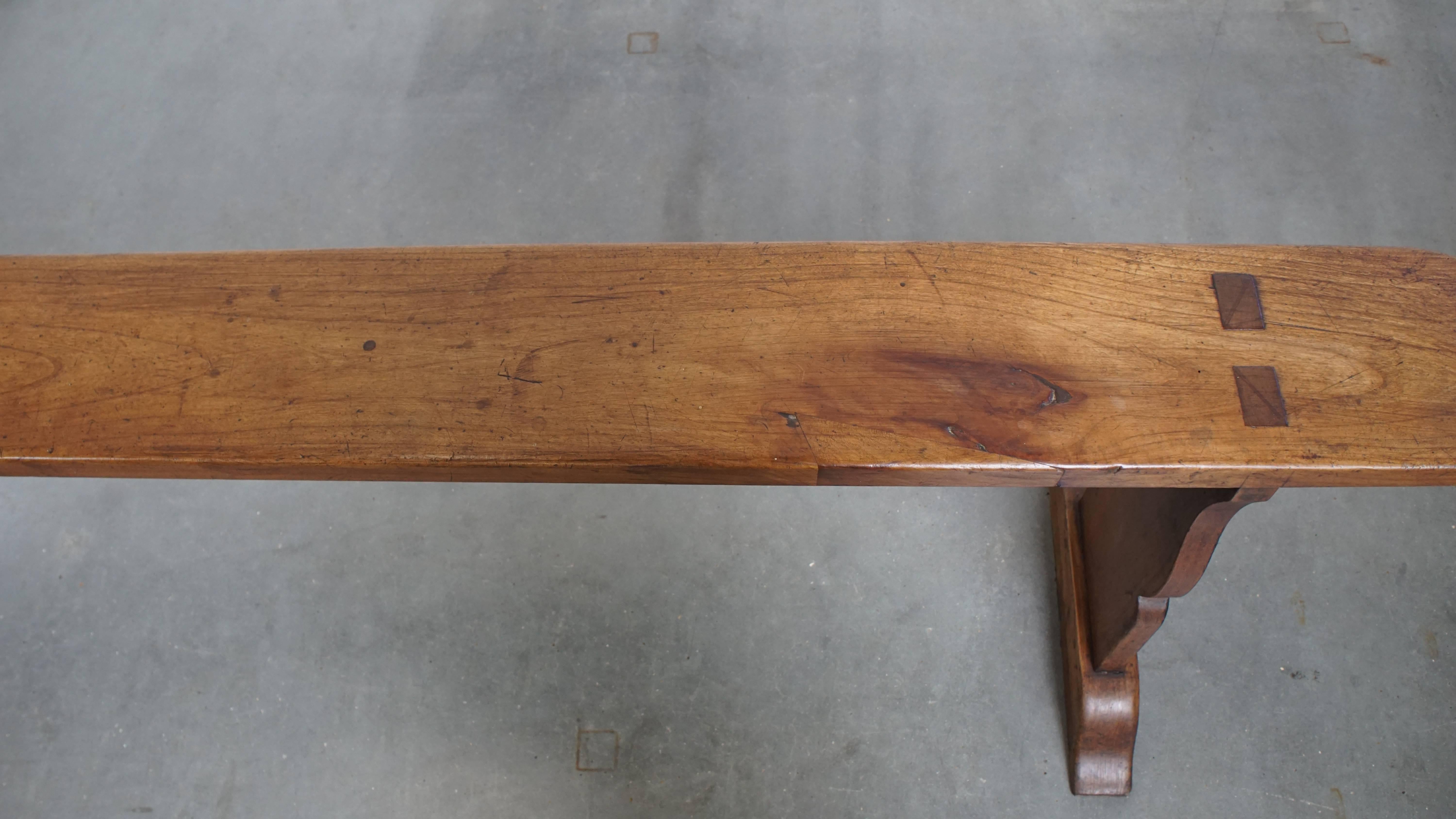 Bois Antique Hall Bench / Dining Bench en vente