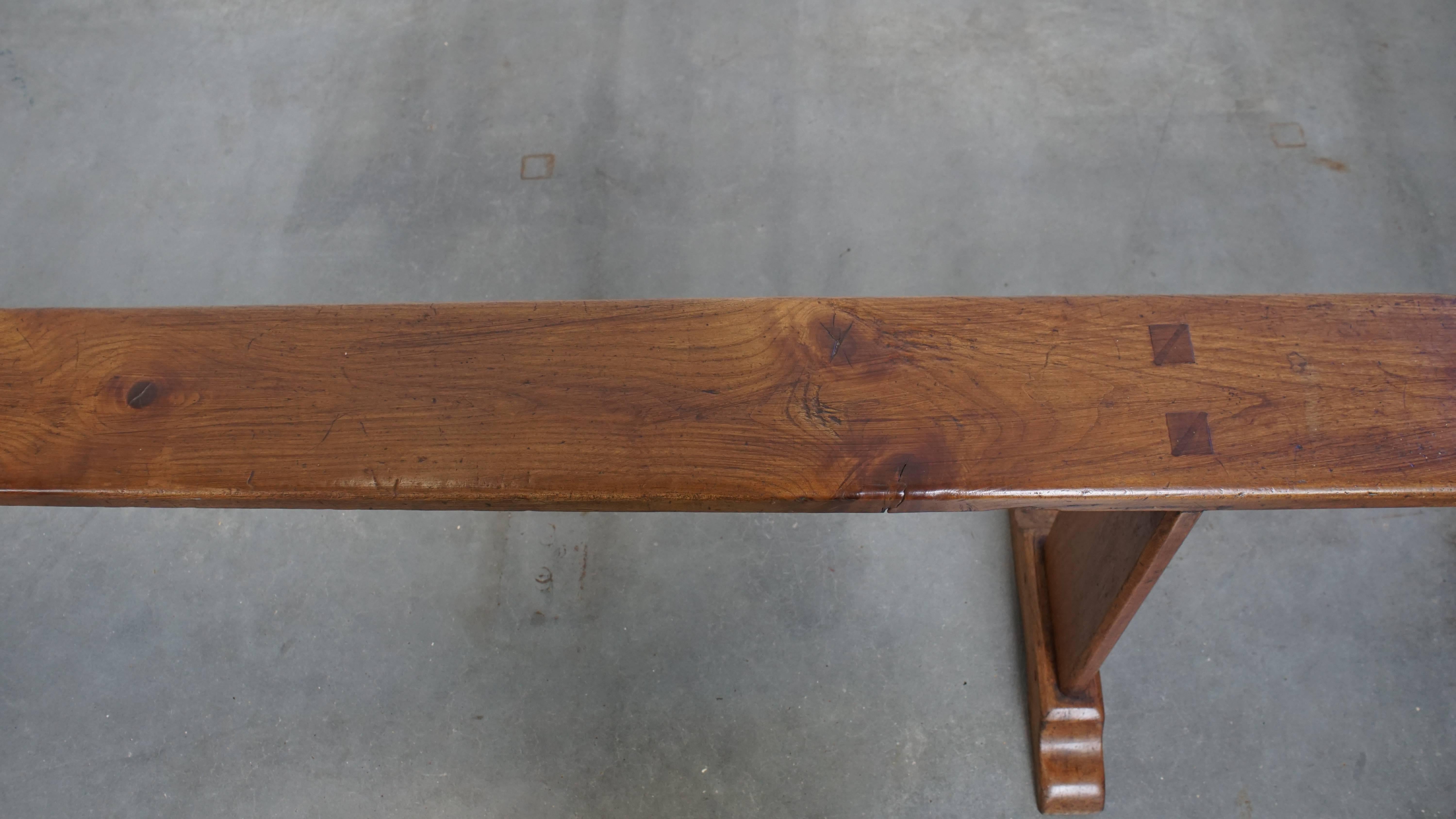 Wood Antique Hall Bench / Dining Bench For Sale