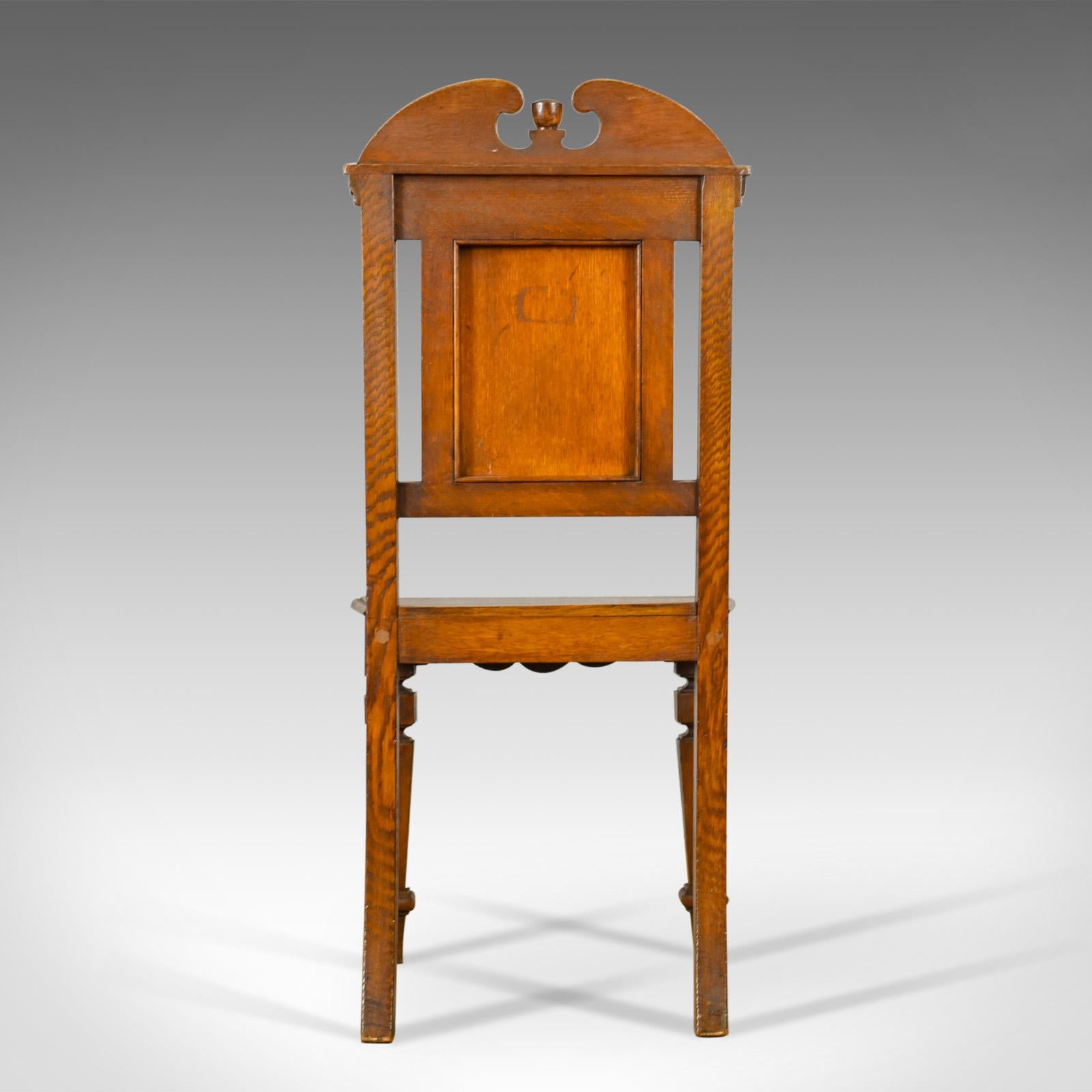 Antique Hall Chair, Oak, Scottish, 19th Century, circa 1870 In Good Condition In Hele, Devon, GB