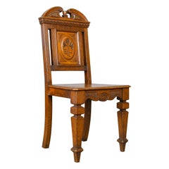 Antique Hall Chair, Oak, Scottish, 19th Century, circa 1870