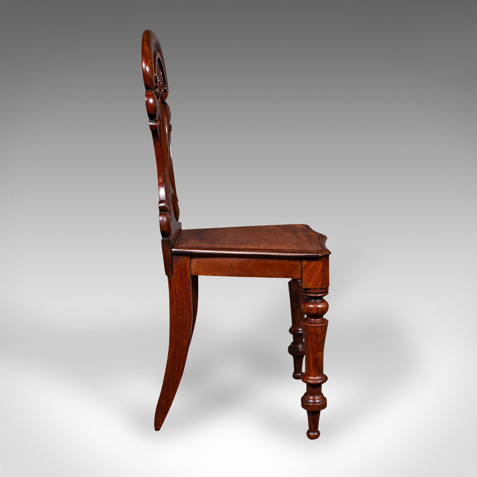 Antiker Flurstuhl, schottisch, Nussbaum, Beistellstuhl, Empfangssitz, Regency, 1820 (Schottisch) im Angebot