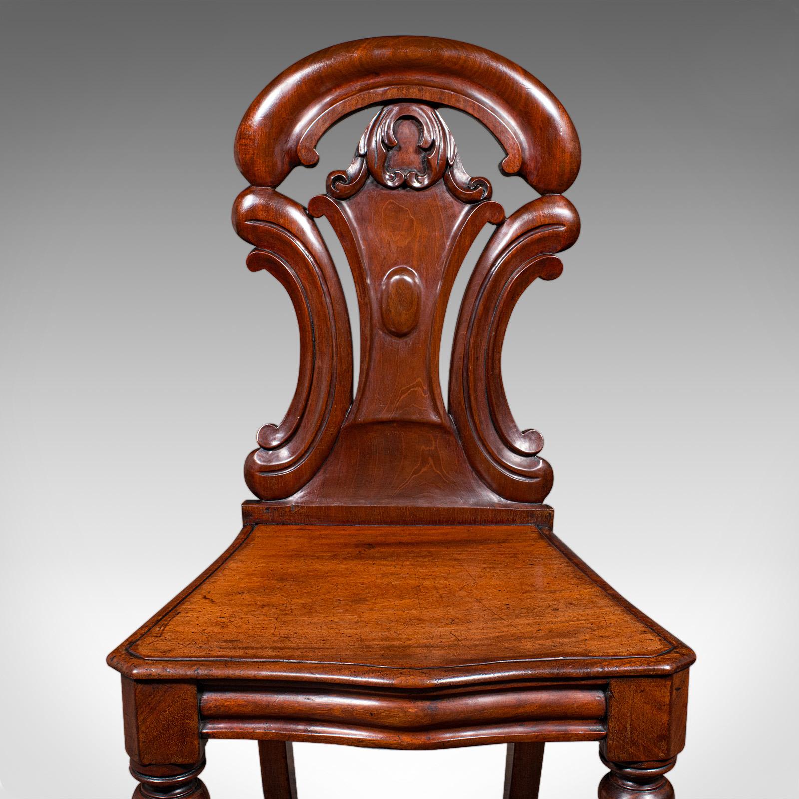 Antiker Flurstuhl, schottisch, Nussbaum, Beistellstuhl, Empfangssitz, Regency, 1820 im Angebot 2