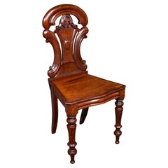 Antique Hall Chair, Scottish, Walnut, Occasional, Reception Seat, Regency, 1820