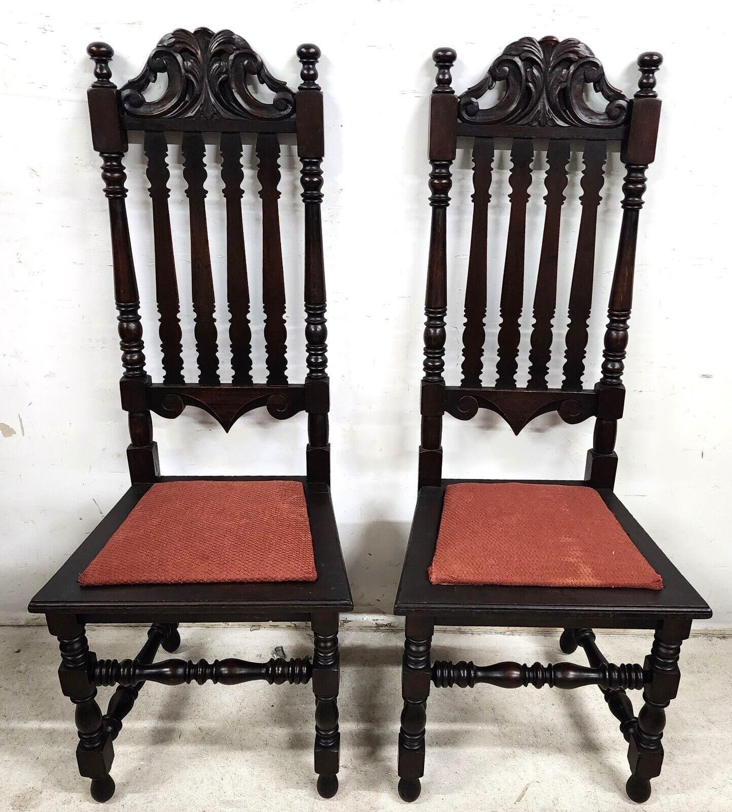 For FULL item description click on CONTINUE READING at the bottom of this page.

Offering One Of Our Recent Palm Beach Estate Fine Furniture Acquisitions Of A
Pair of 1800s Antique Hall Walnut Dining Accent Chairs 

Approximate Measurements in