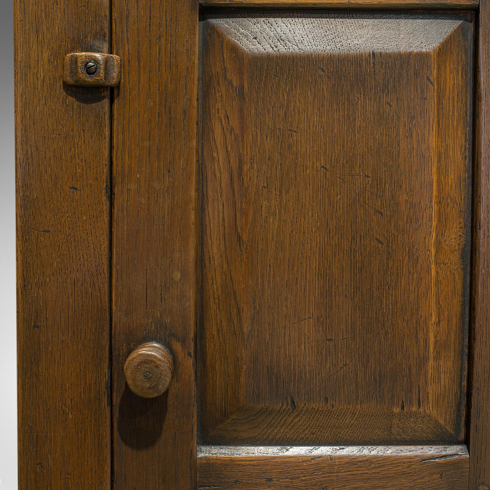 Antique Hall Cupboard, English, Ipswich Oak, Wardrobe, Reception, Cloak, 1910 3