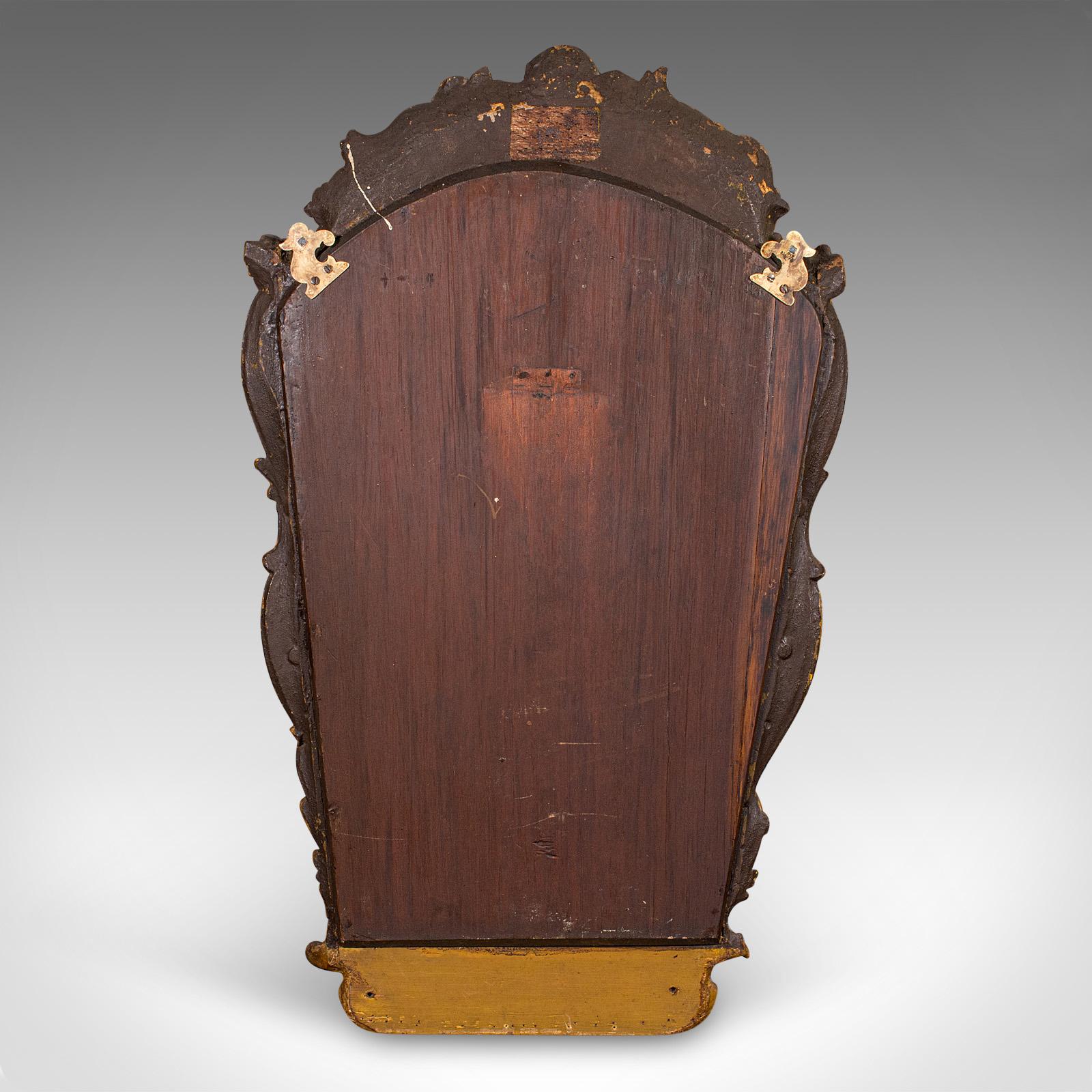 Antique Hall Mirror, French, Gilt Gesso, Ornate, Baroque Taste, Victorian, 1850 For Sale 4