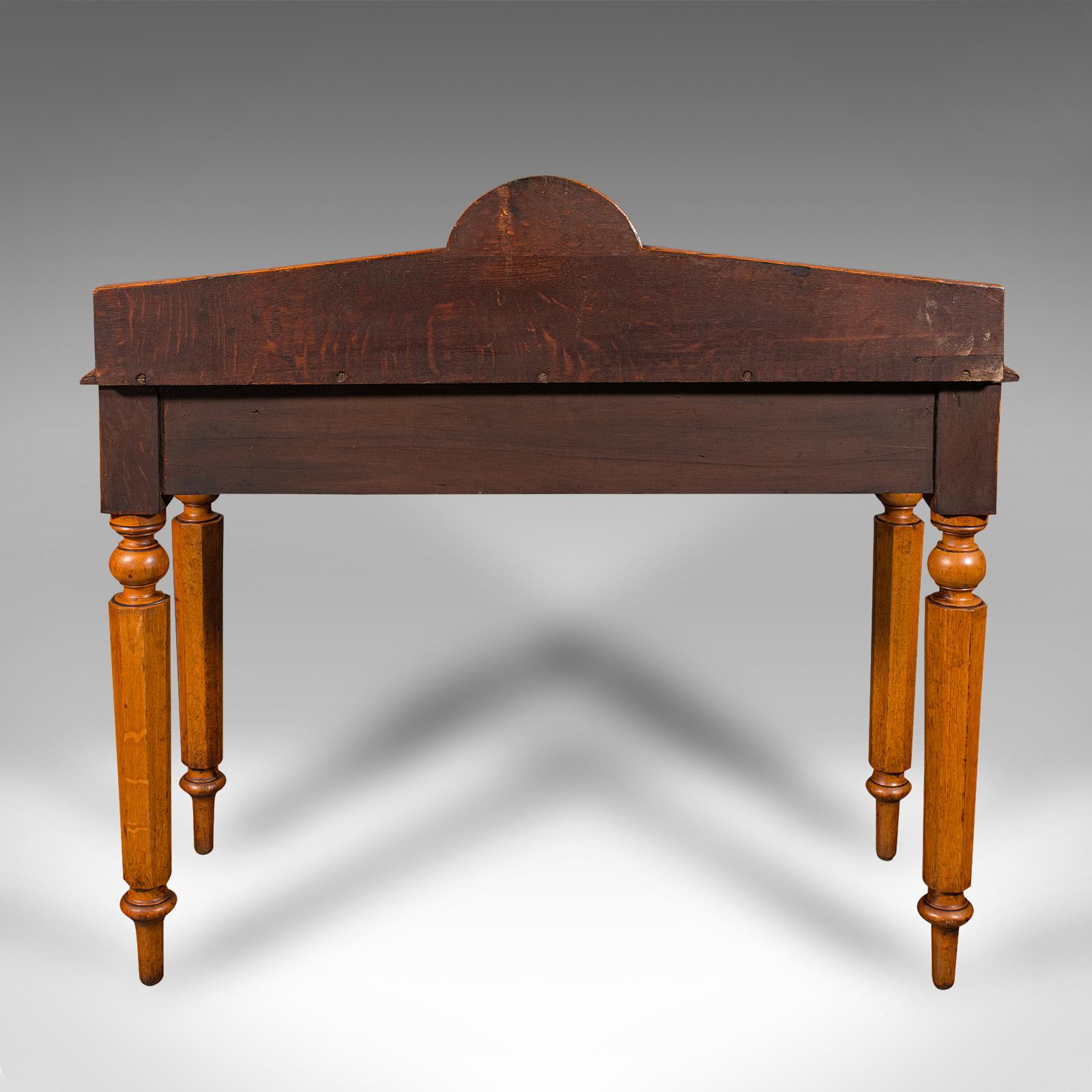Antique Hall Side Table, Early Victorian, Scottish, Golden Oak, Console, C.1850 For Sale 1