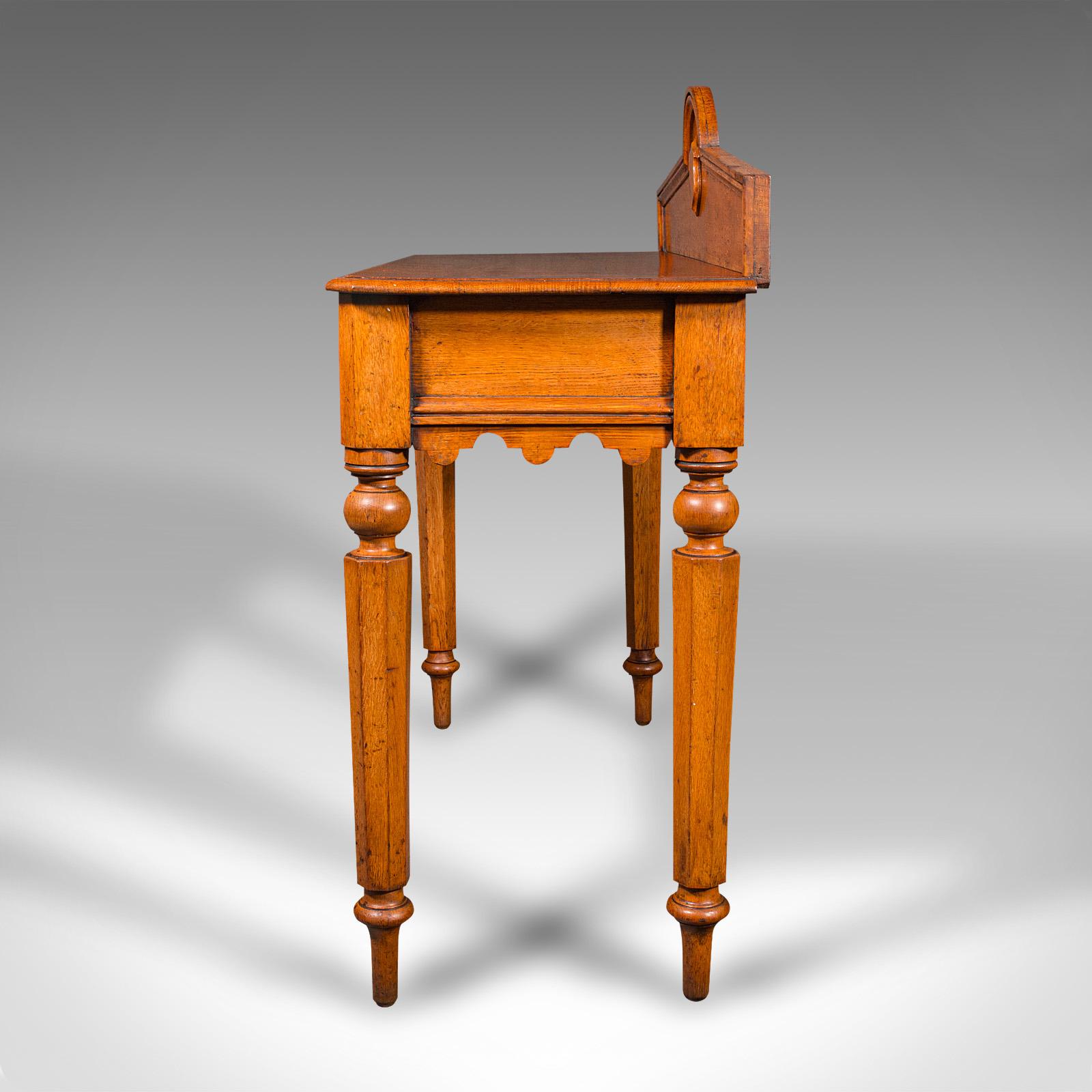 Antique Hall Side Table, Early Victorian, Scottish, Golden Oak, Console, C.1850 For Sale 2