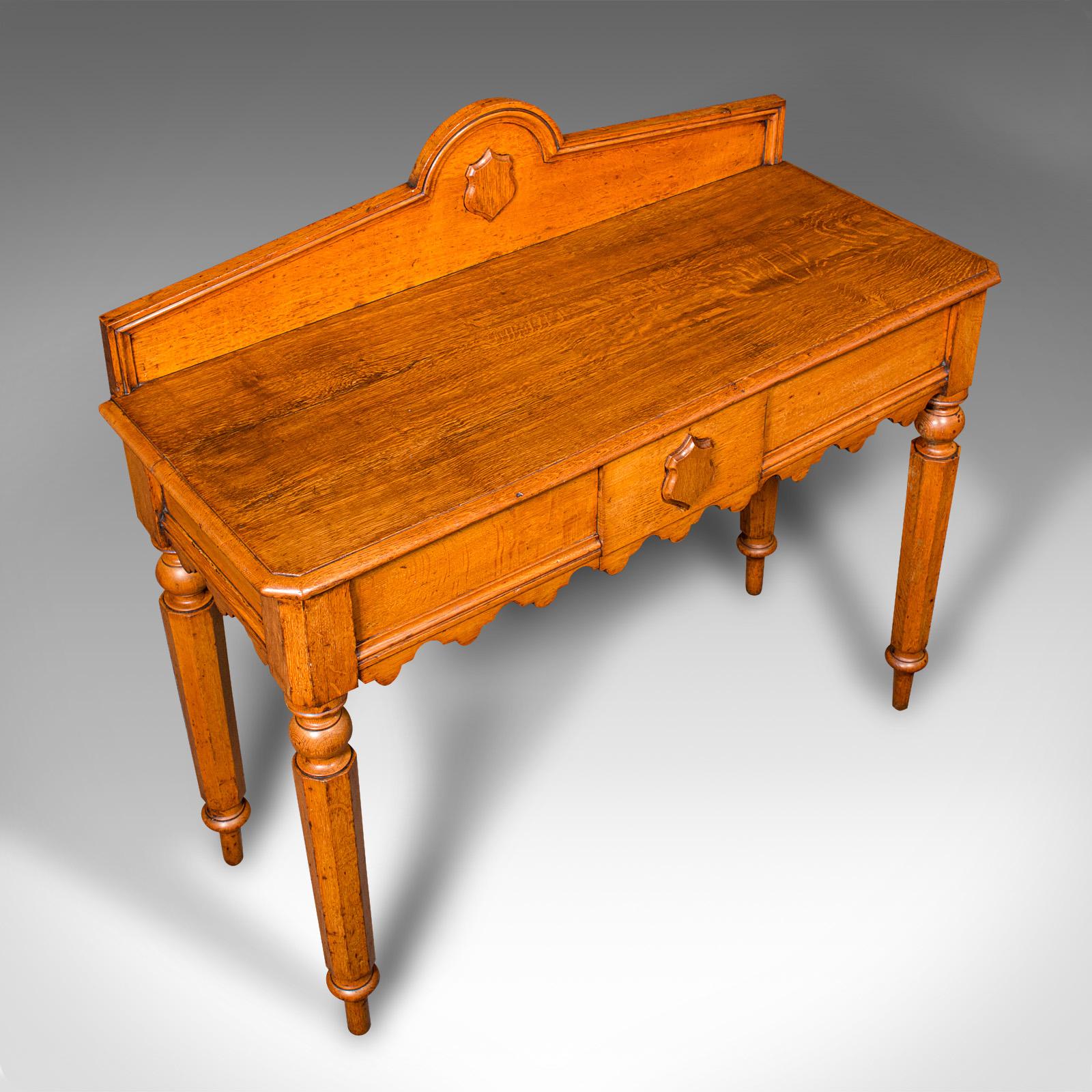 Antique Hall Side Table, Early Victorian, Scottish, Golden Oak, Console, C.1850 For Sale 3