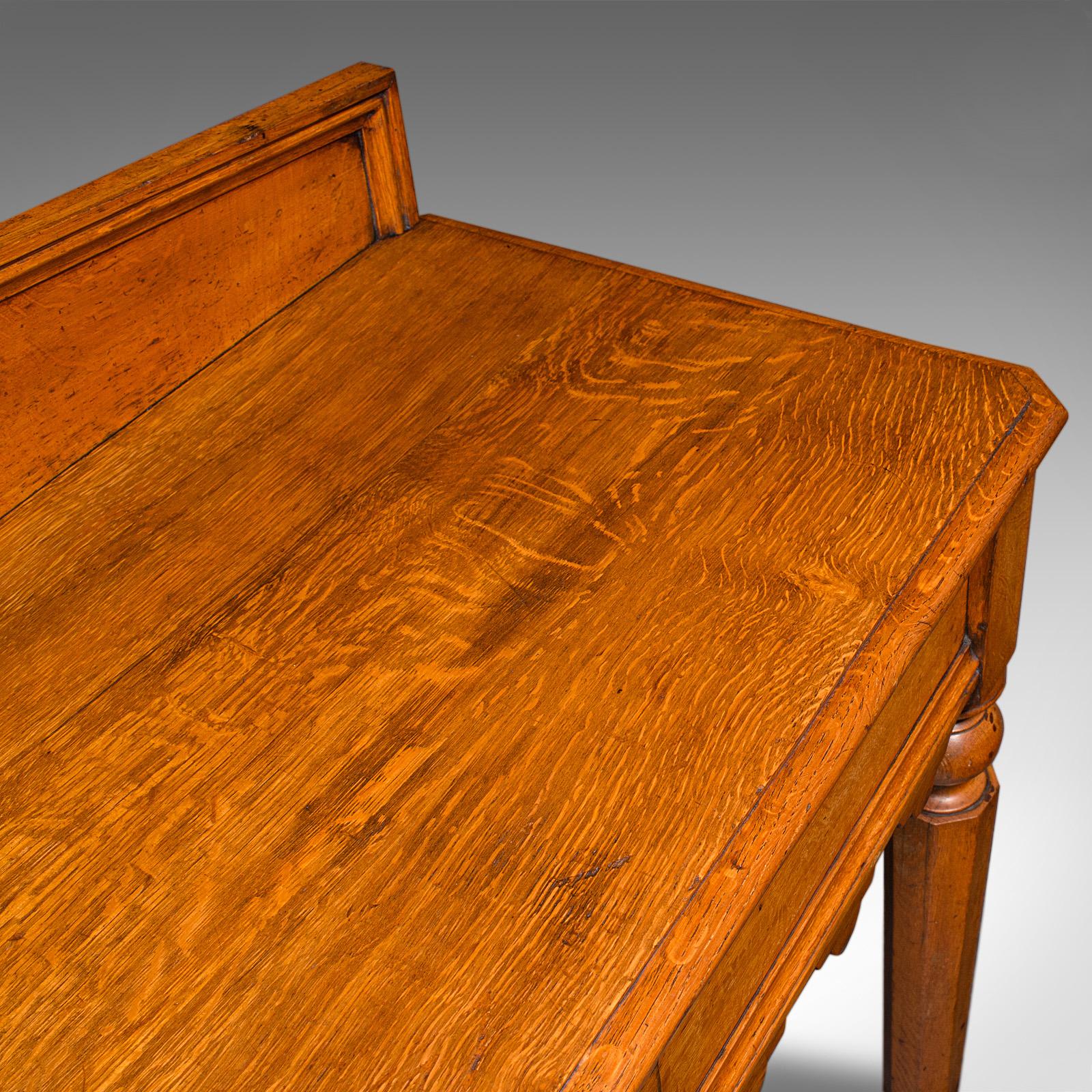 Antique Hall Side Table, Early Victorian, Scottish, Golden Oak, Console, C.1850 For Sale 5