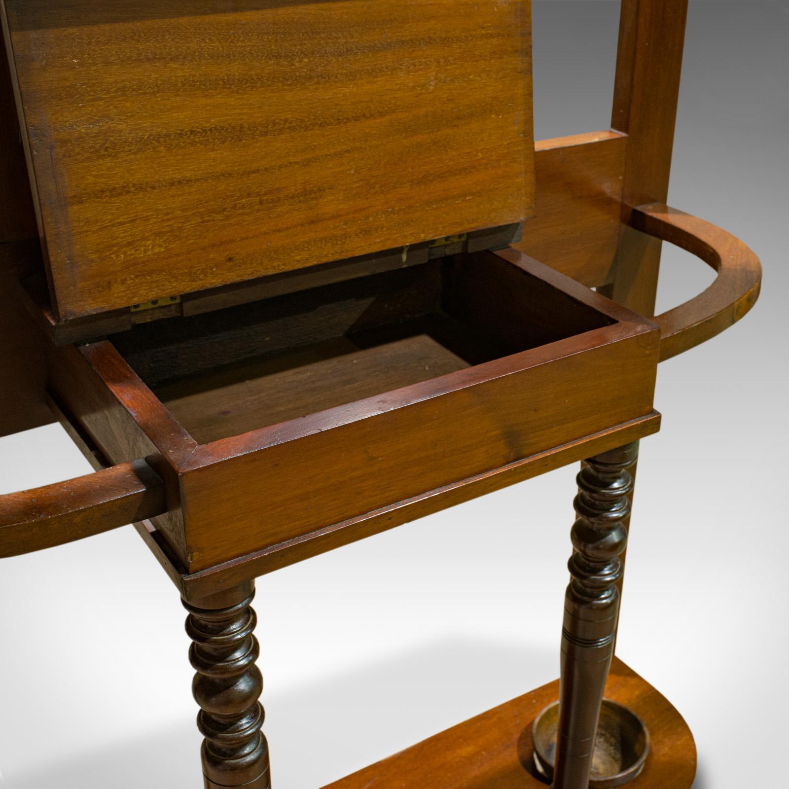 Antique Hall Stand English Walnut, Stick, Coat, Hat Stand, Edwardian, circa 1910 4