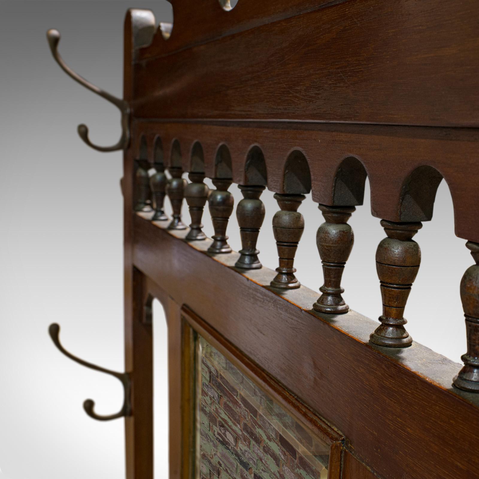 Antique Hall Stand English Walnut, Stick, Coat, Hat Stand, Edwardian, circa 1910 2