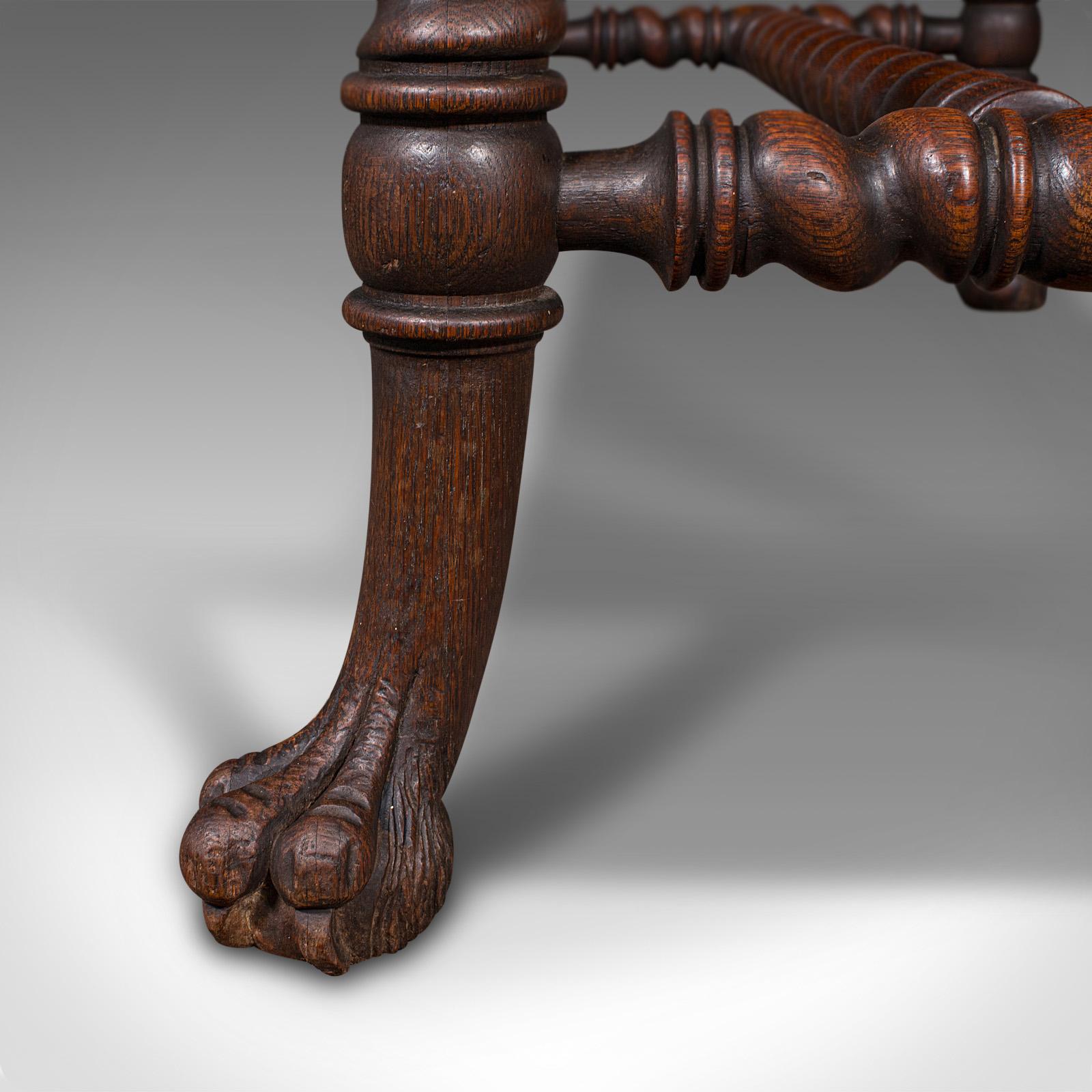 Antique Hall Table, Scottish, Oak, Side, Reception, Gothic Revival, Victorian For Sale 7