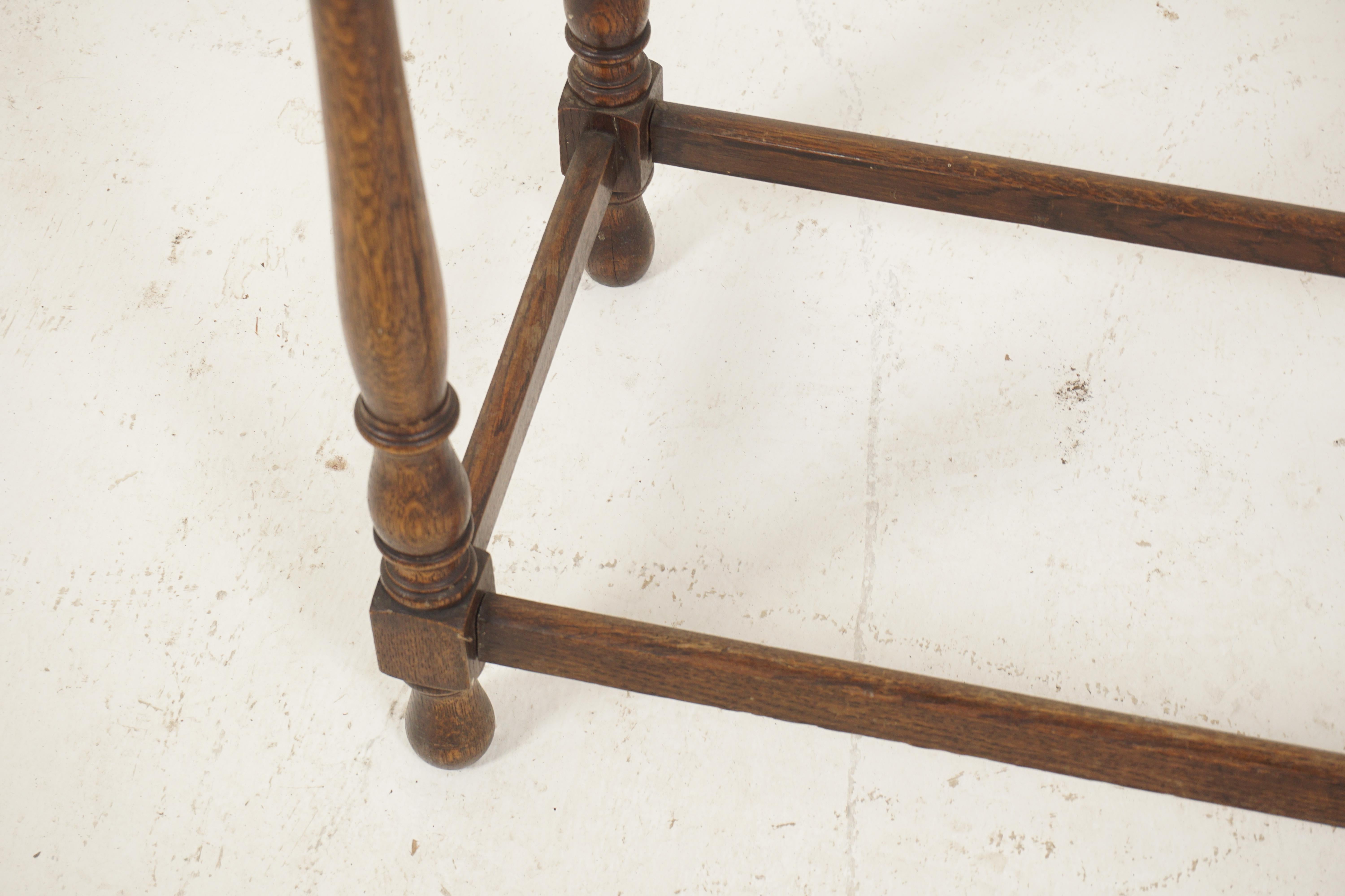 Early 20th Century Antique Hall Table, Tiger Oak, Serving Table, Scotland 1920, H265