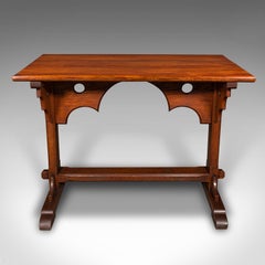 Antique Hall Table, Victorian, Pitch Pine, Kitchen, Ecclesiastical, Circa 1870