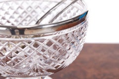 Antique Hallmarked Silver Rimmed Cut-Glass Bowl