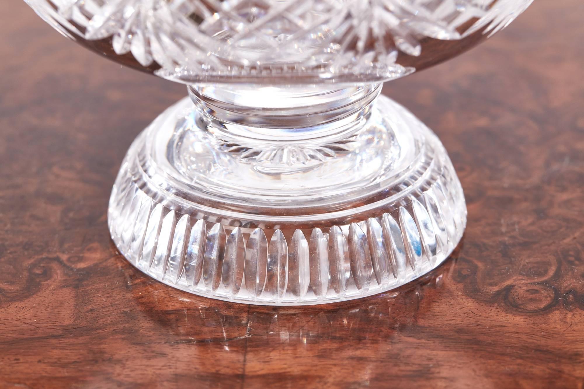 glass bowl with silver rim