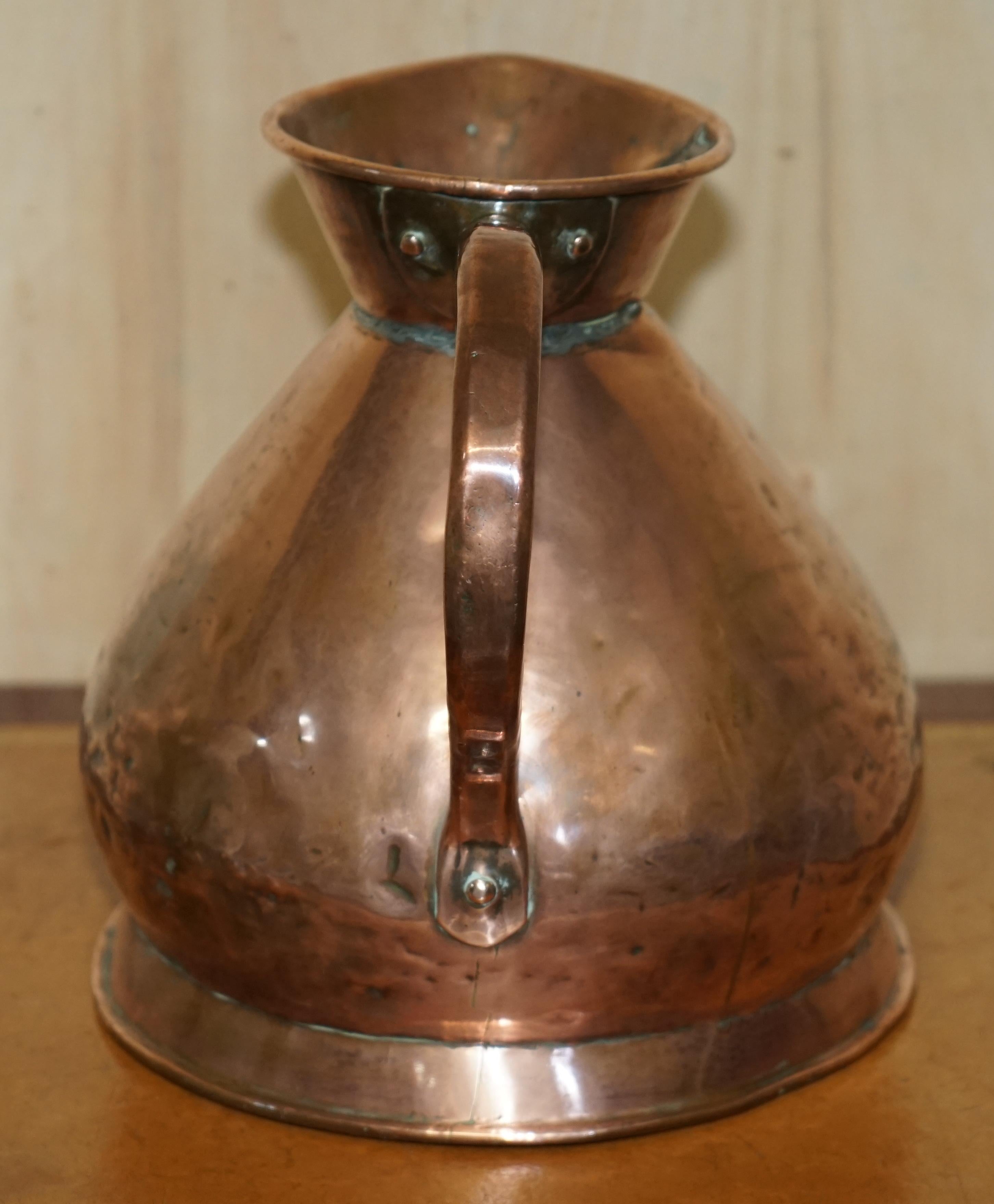 We are delighted to offer for sale this stunning original circa 1860-1880 Victorian Copper & Brass 2 Gallon Pitcher jug.

I have two of these, the second jug is an earlier Georgian example and is listed under my other items.

The jug has all the