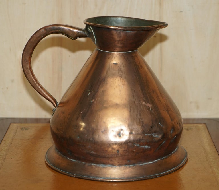 Circa 1800s Stoneware 1 1/2 Gallon Jug Pitcher Vessel