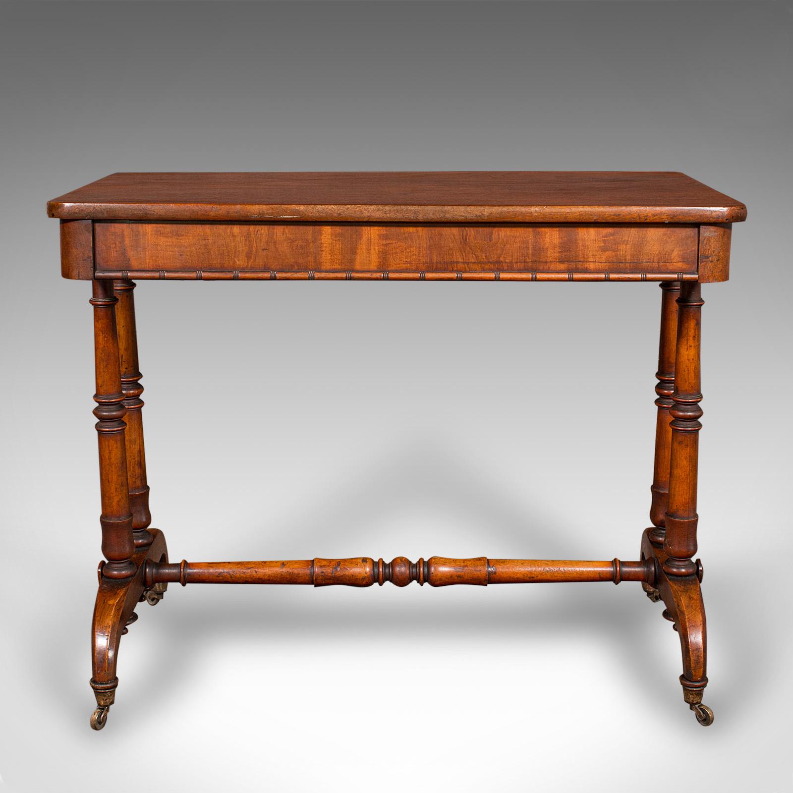Antiker Flurbeistelltisch, Englisch, Portico, Schreibtisch, Regency, CIRCA 1820 im Zustand „Gut“ im Angebot in Hele, Devon, GB